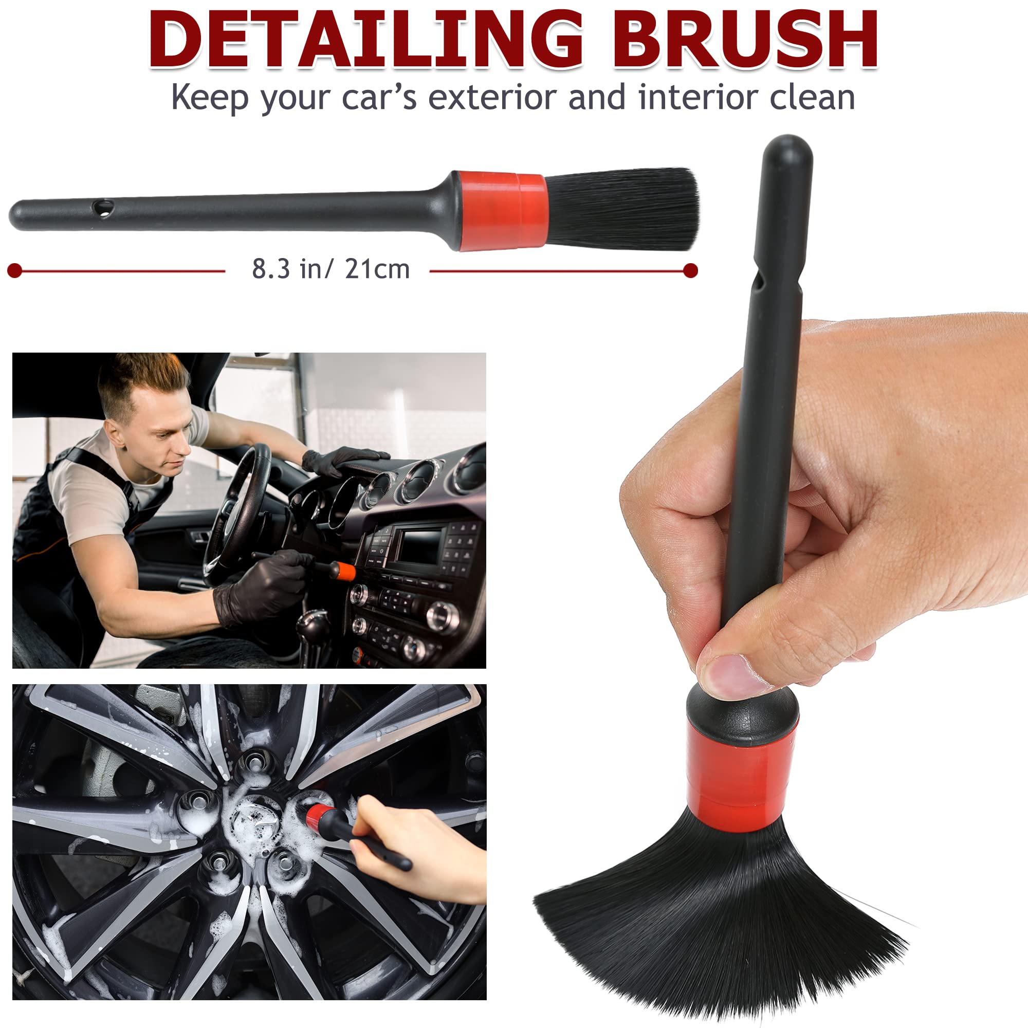 Takavu Car Duster Interior - Double-Sided Microfiber With Comfort Handle - Lint & Scratch-Free Cleaning For Cars, Trucks, Rvs (I