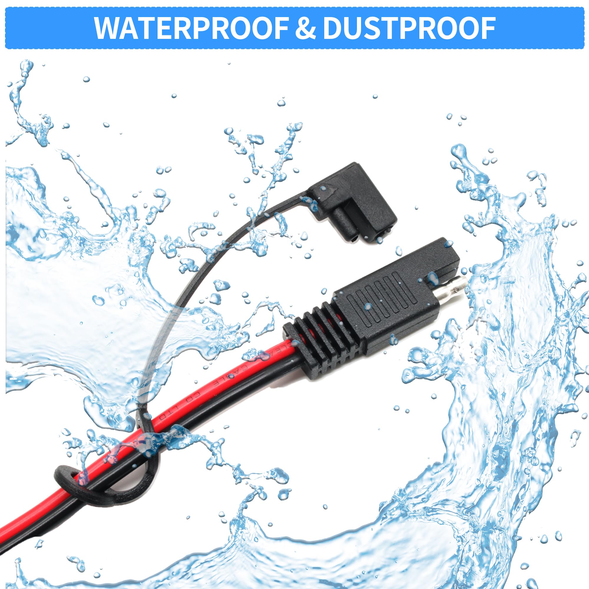 Sae Battery Alligator Clips Wire Harness 8Ft/2.4M 14Awg, 12V Alligator Clips With Wires For Sprayer Parts, Sprayer Pump, Battery