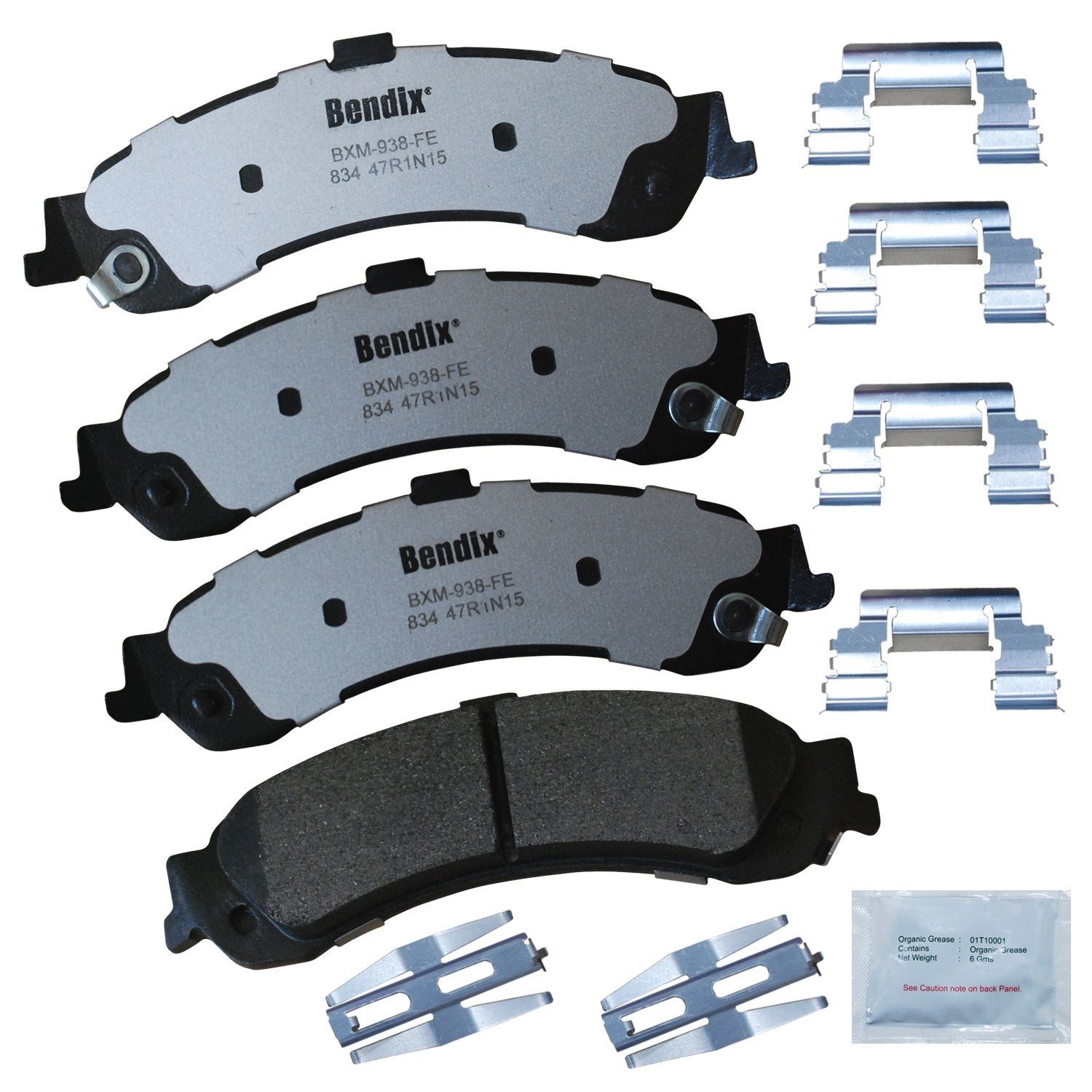 Bendix Fleet Metlok Mkd834Fm Semi-Metallic Rear Brake Pads For Select Models Cadillac Escalade, Escalade Esv, Ext, Chevrolet Ava