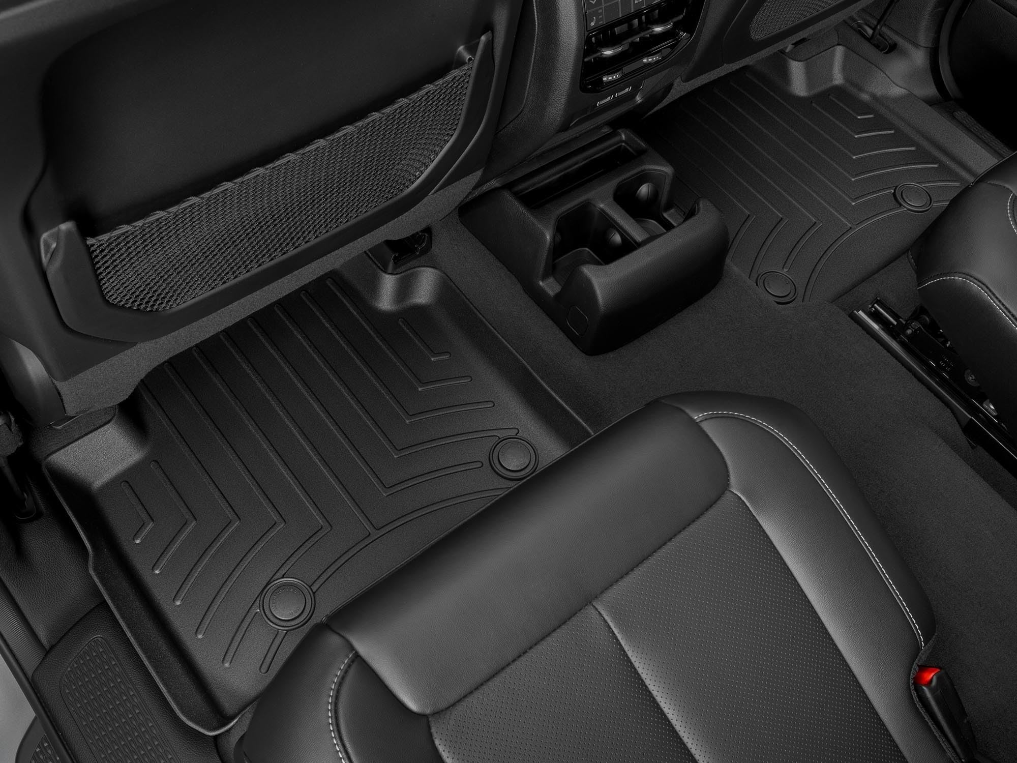 WeatherTech Custom Fit FloorLiner Floor Mats for Jeep Grand Cherokee L (4416962) - 2nd Row (2-Piece Liner), Black
