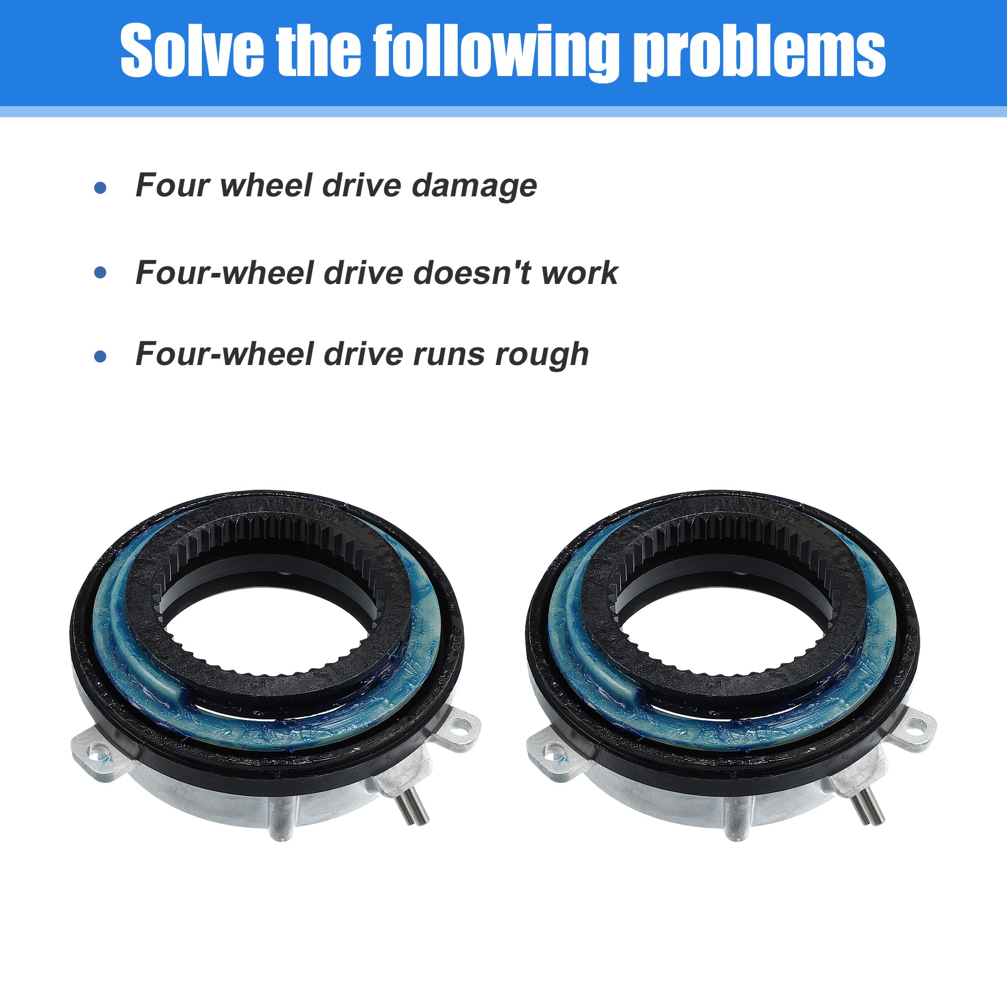 X Autohaux 2Pcs Front 4X4 4Wd Locking Hub Actuator For Ford F150 4Wd 2004-2016 For Ford Expedition 4Wd 2003-2015 7L1Z3C247A 4Wd Hub Auto Locking Actuator