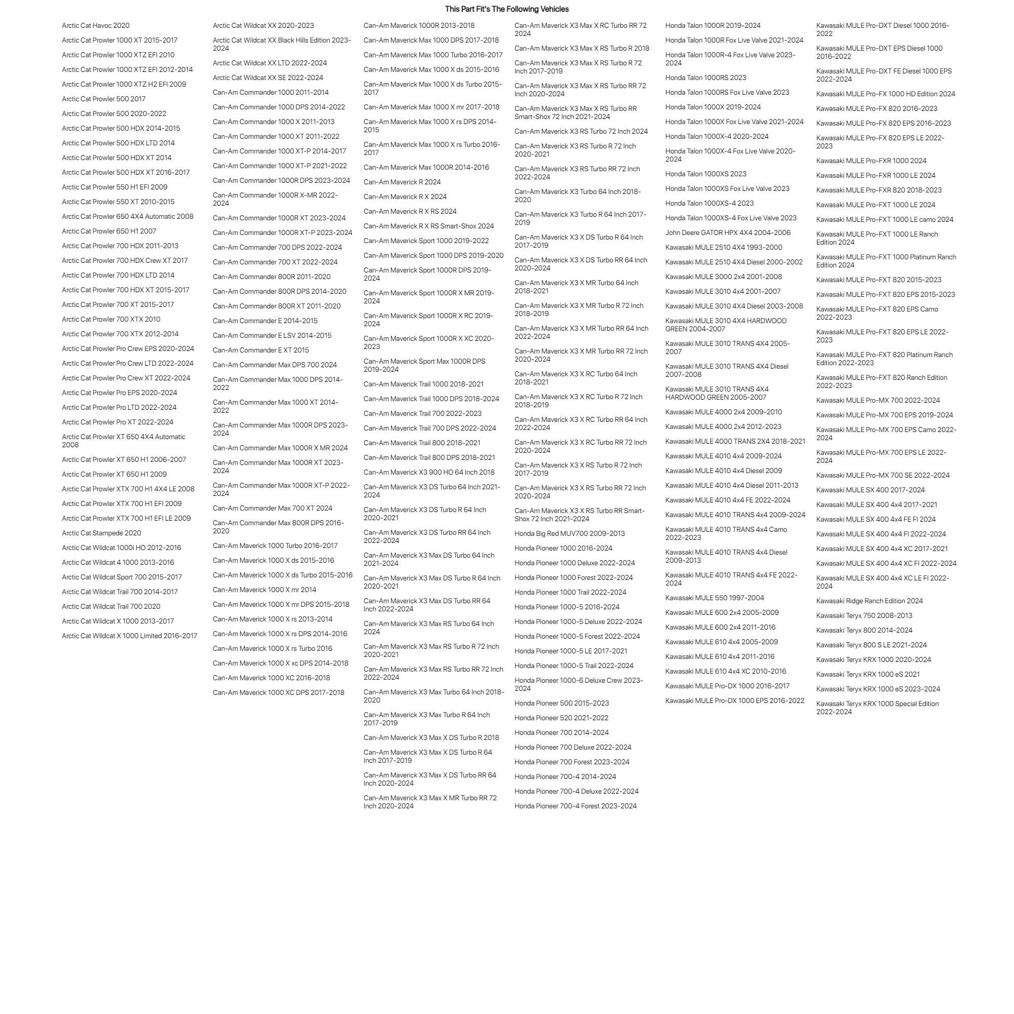 Tusk Utv Horn & Signal Kit - Without Mirrors For Kawasaki Teryx 800 2014-2023
