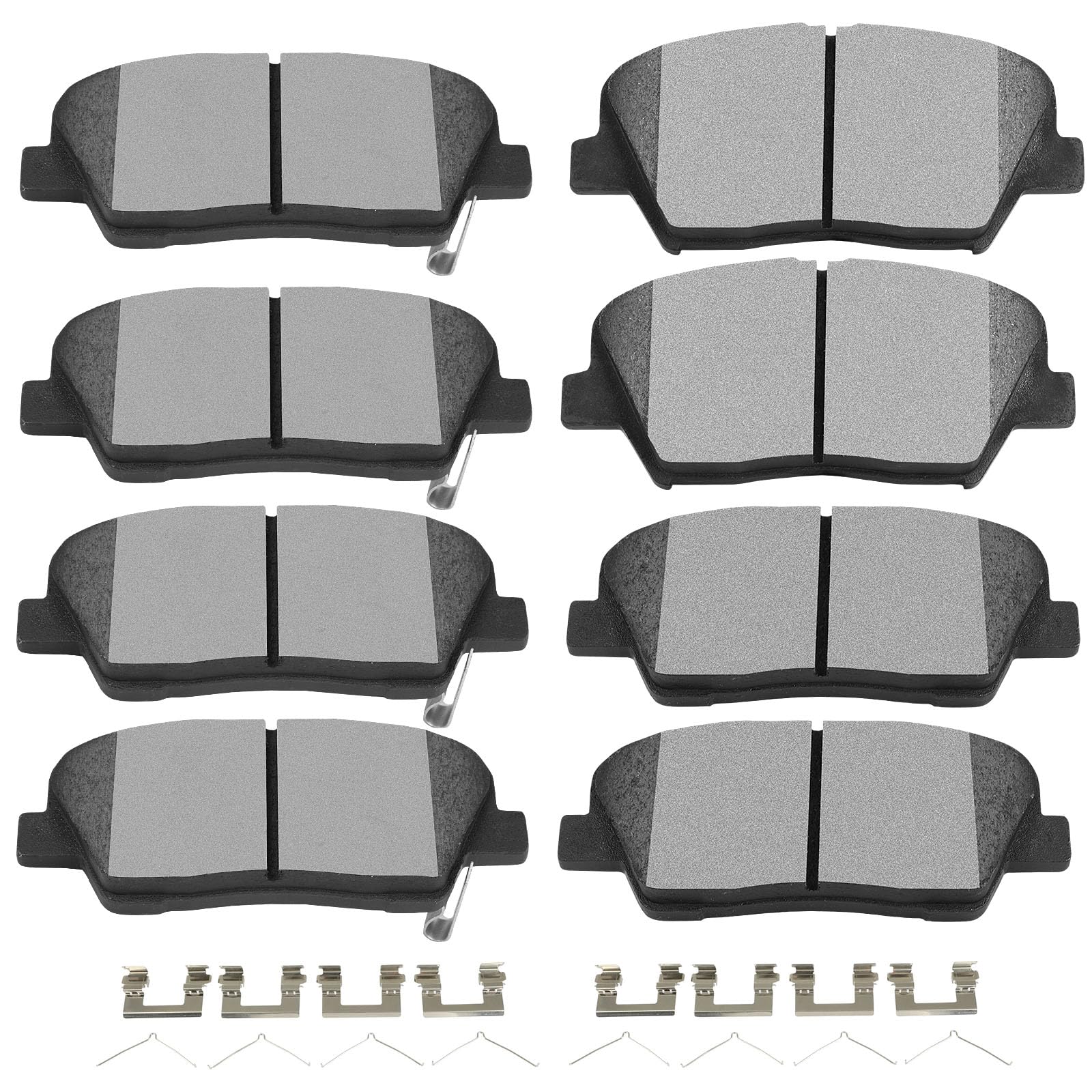 Scitoo Front Rear Disc Brake Pad Set 8Pcs W/Hardware Fit For Kia For Sorento 2016 2017 2018 2019 2020