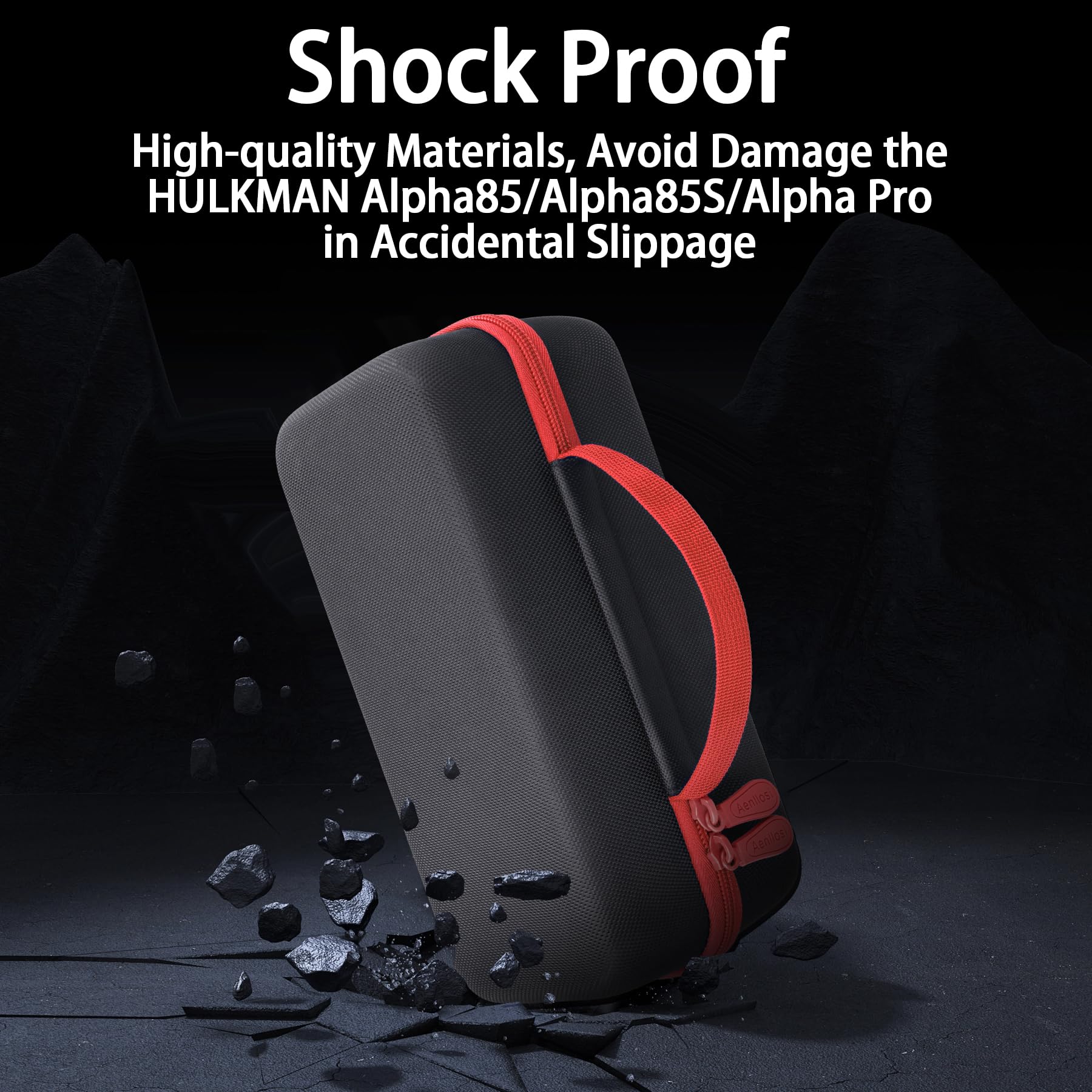 Aenllosi For Hulkman Alpha85/Alpha85S/Alpha Pro Jump Starter Hard Carrying Case, Black+Red (Case Only)