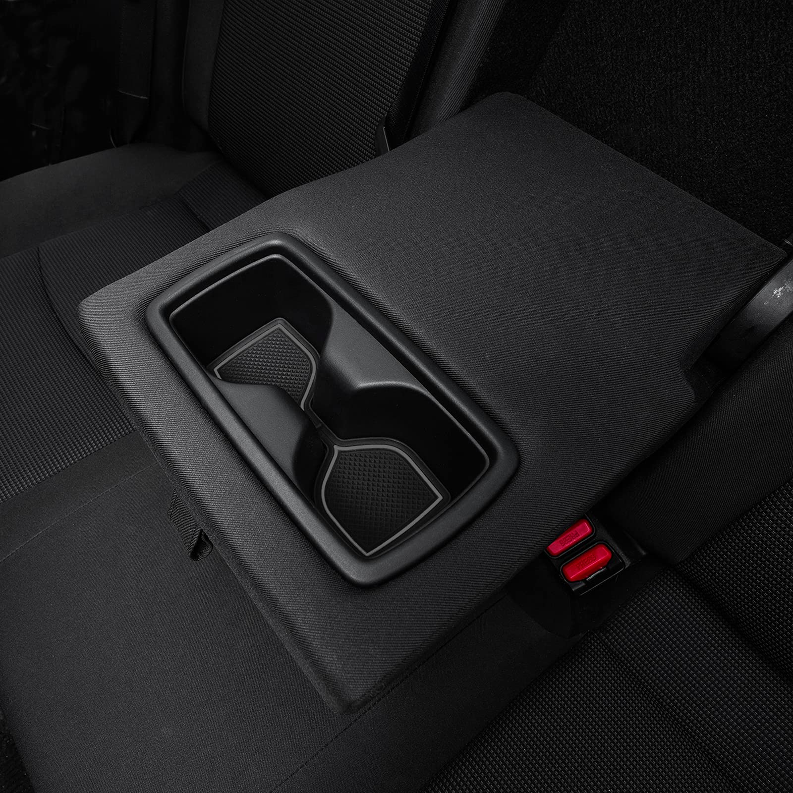 Jdmcar Liner Accessories Compatible With Toyota Rav4 2023 2022 2021 2020 2019, Custom Fit Cup Holder, Center Console, And Door Pockets Rubber Inserts Kit (Gray Trim) - 15 Pc Set