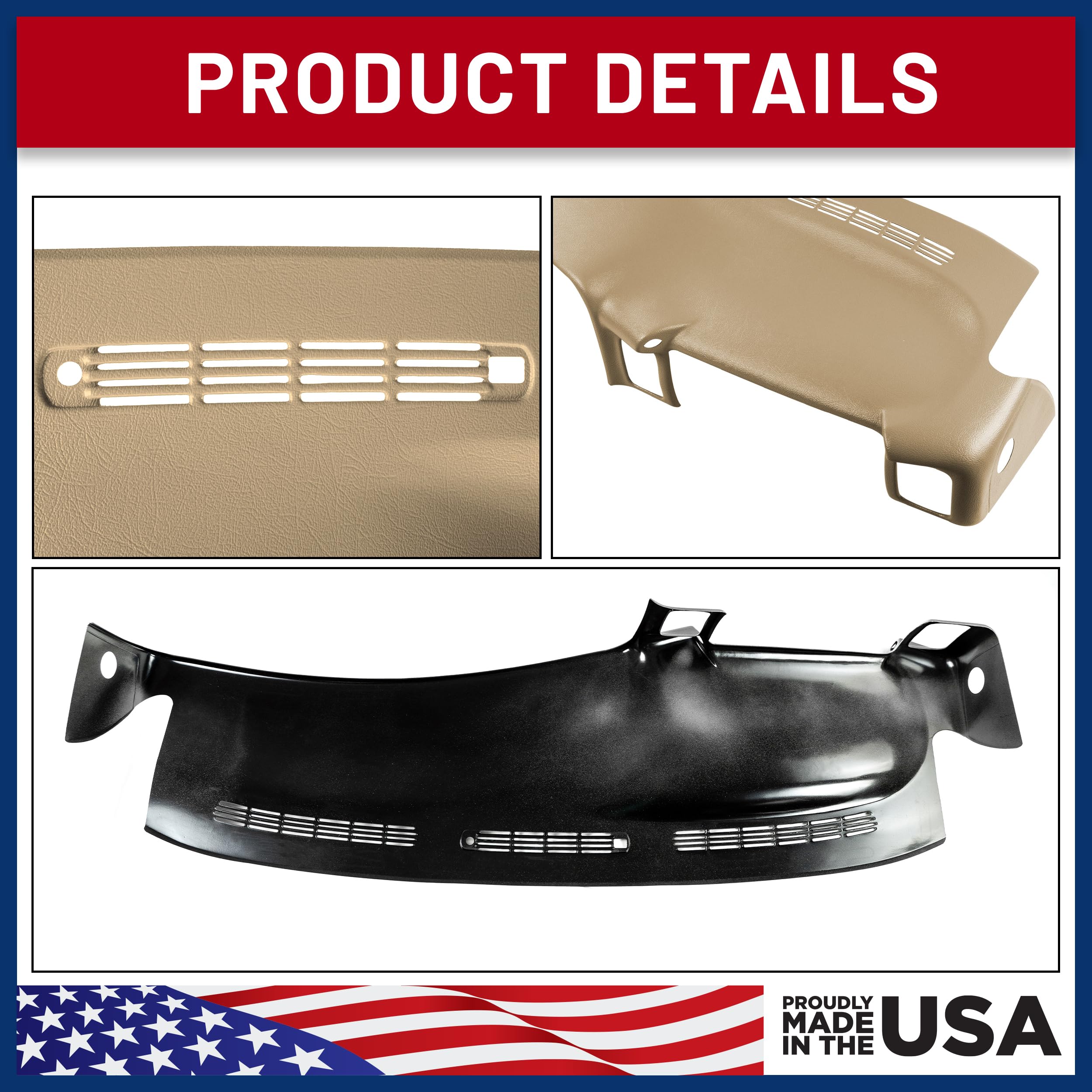 Dashskin Molded Dash Cover Cap Compatible With 2000-2006 Tahoe Suburban Yukon Avalanche & 1999-2006 Silverado Sierra In Oak (Sad
