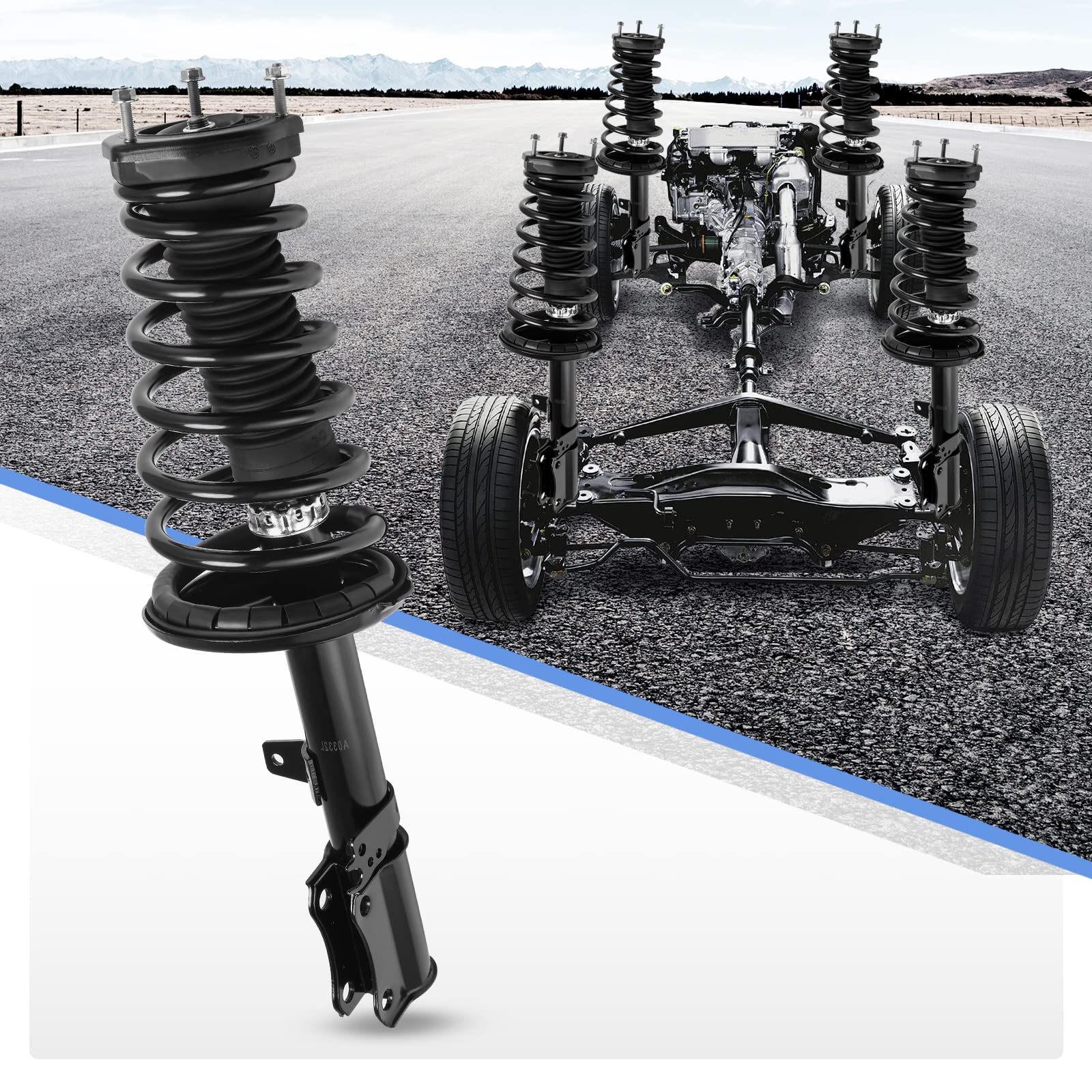 Yitamotor Rear Pair Complete Struts Compatible With 1992-2002 Camry 3.0L/2.2L, 1999-2003 Solara 2.2L / 2.4L, 1995-2003 Avalon, 1