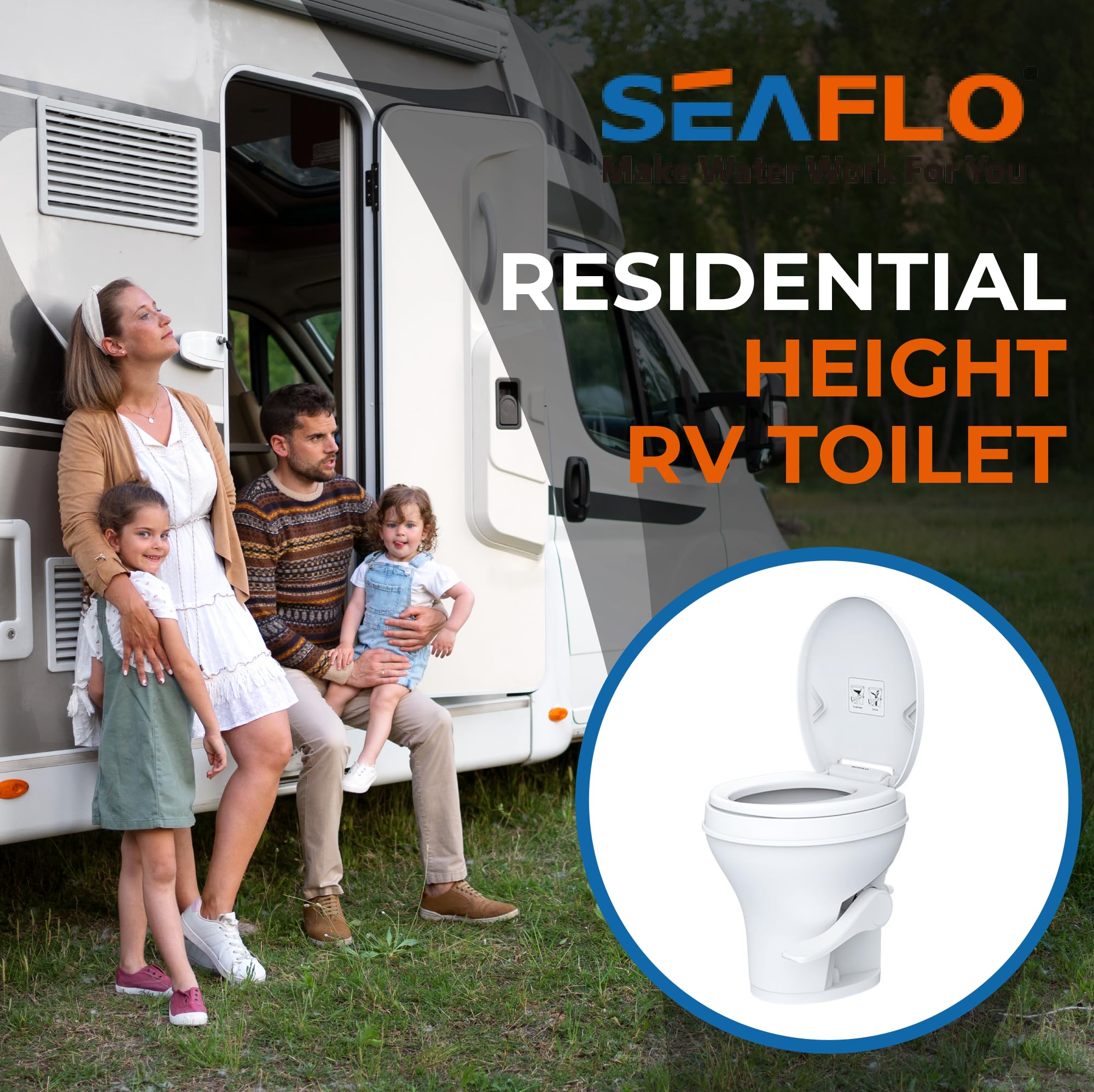 Seaflo Residential Height Rv Toilet