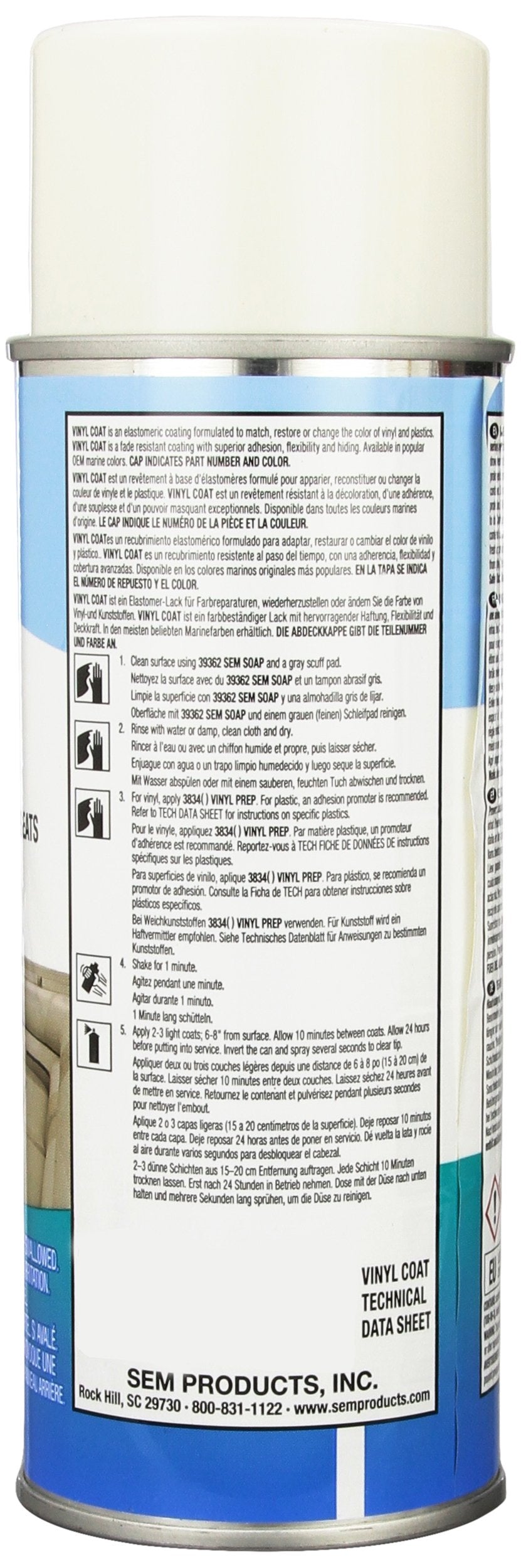 Sem M25063 Ranger White Marine Vinyl Coat - 12 Oz.