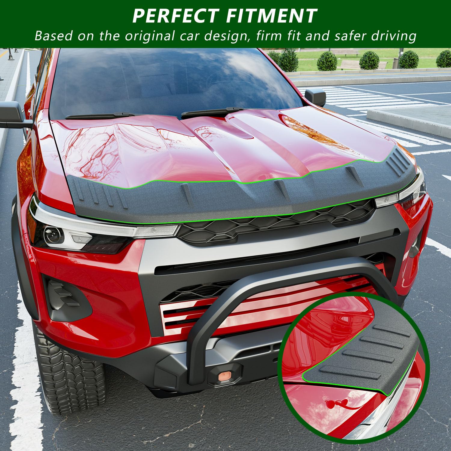 Xipoqix Hood Protector Compatible with 2023-2025 Chevy Colorado Shield Deflector Replacement Accessories