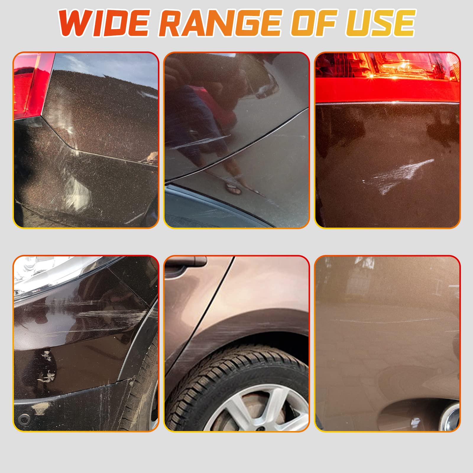 Brown Touch Up Paint Pen for Cars, Car Paint Scratch Repair, 2-In-1 Car Touch Up Paint Fill Paint Pen, Quick & Easy Solution to