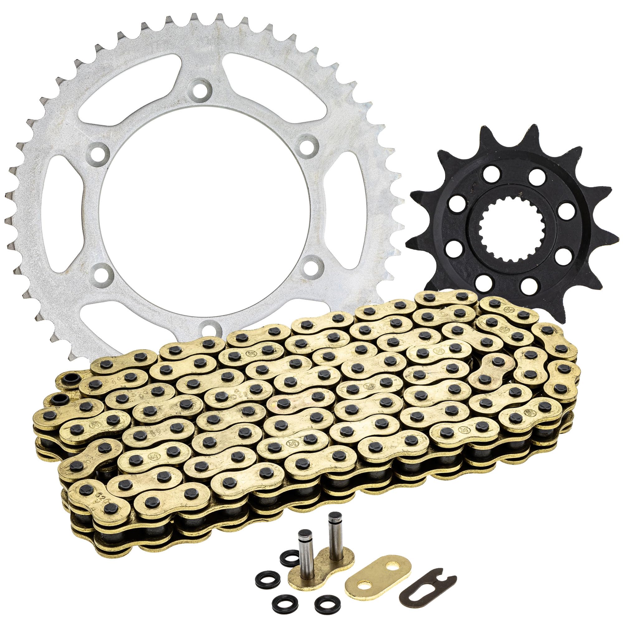 Niche Drive Sprocket Chain Combo For Yamaha Yz125 Yz250F Front 13 Rear 48 Tooth 520V-X X-Ring 112 Links