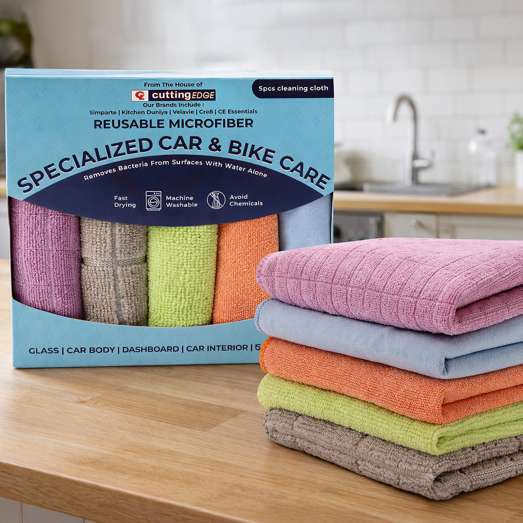 Cutting EDGE 200300 GSM High Performance Car Towel, 30x30 cm (Set of 5)