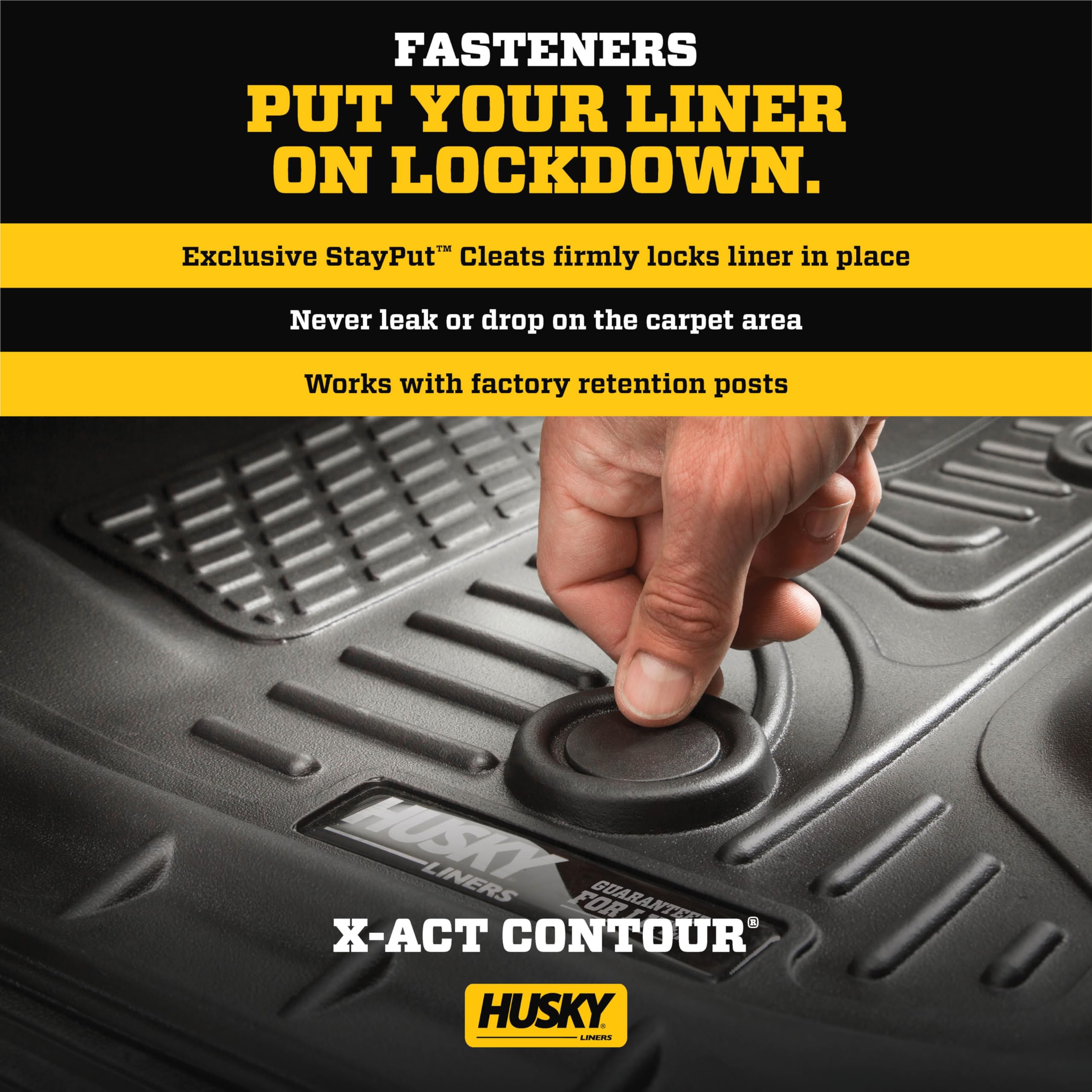 Husky Liners - X-Act Contour | Fits 2007 - 2011 Toyota Tundra Crewmax/Double/Standard Cab, 2008 - 2011 Toyota Sequoia, Front Row