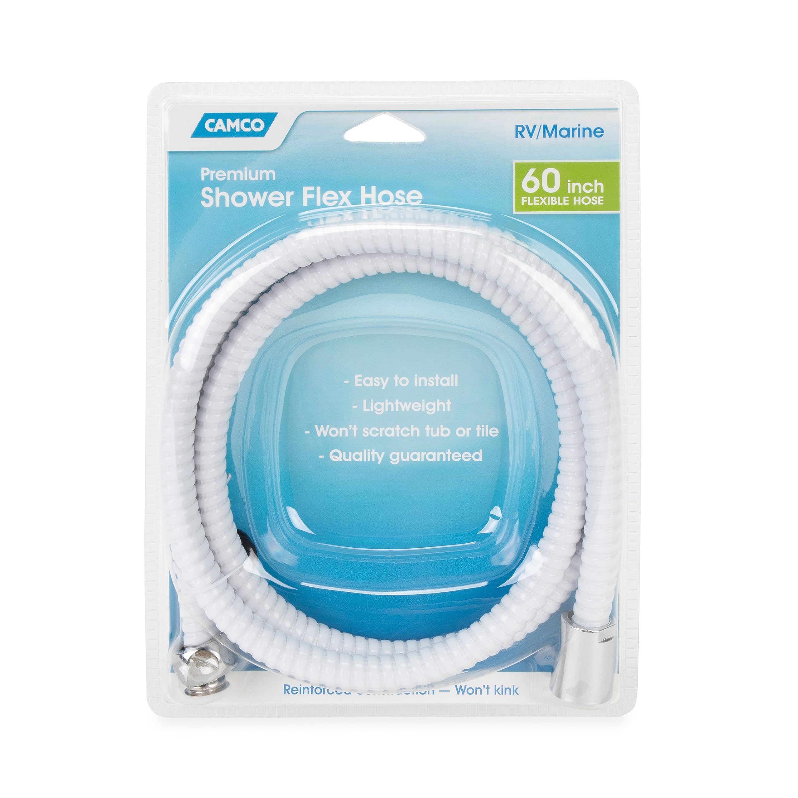 Camco 43717 RV/Marine 60&quot; Flexible Replacement Shower Hose (White)