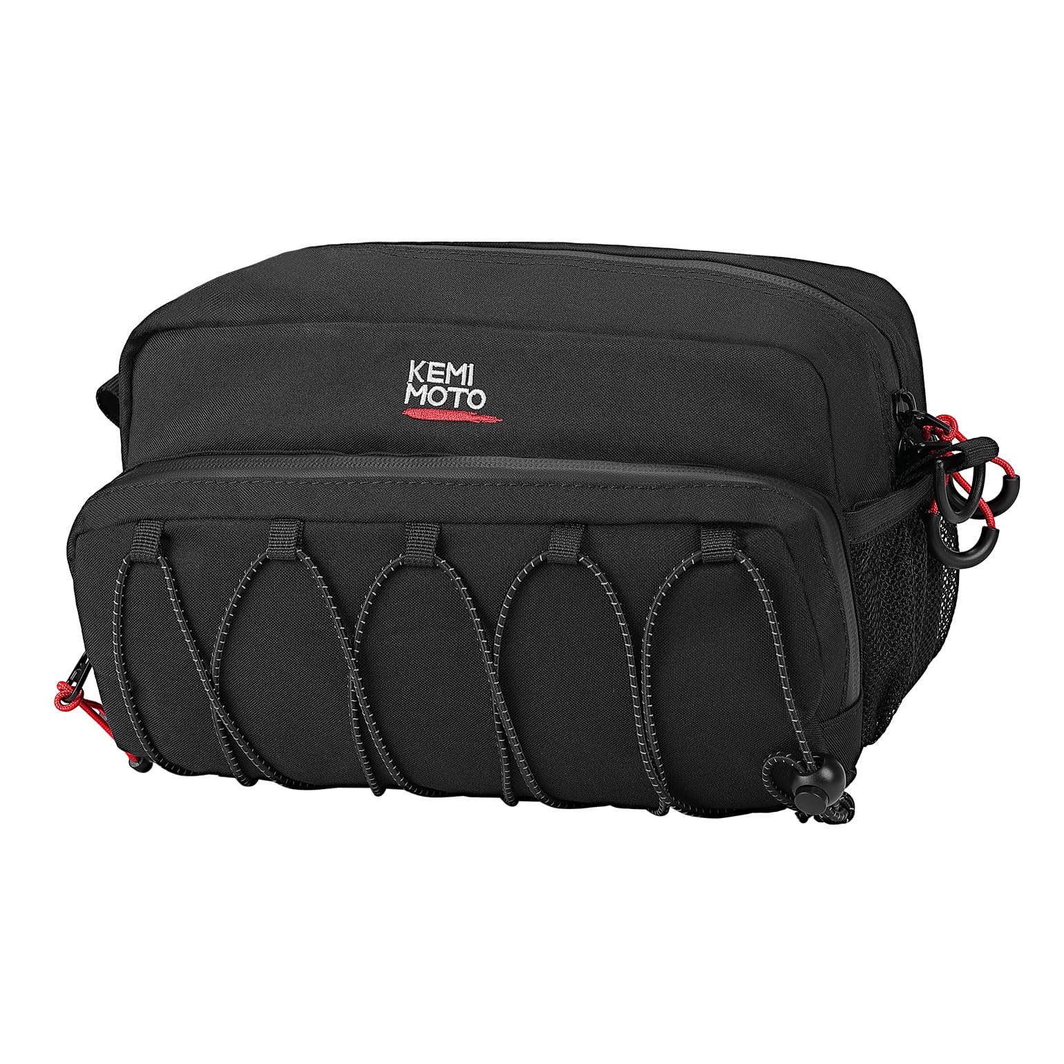 Kemimoto Motorcycle Handlebar Bag, Motorcycle Tool Bag,Black Sissy Bar Bicycle Handlebar Bag, Front Storage Accessory Bag For Cr