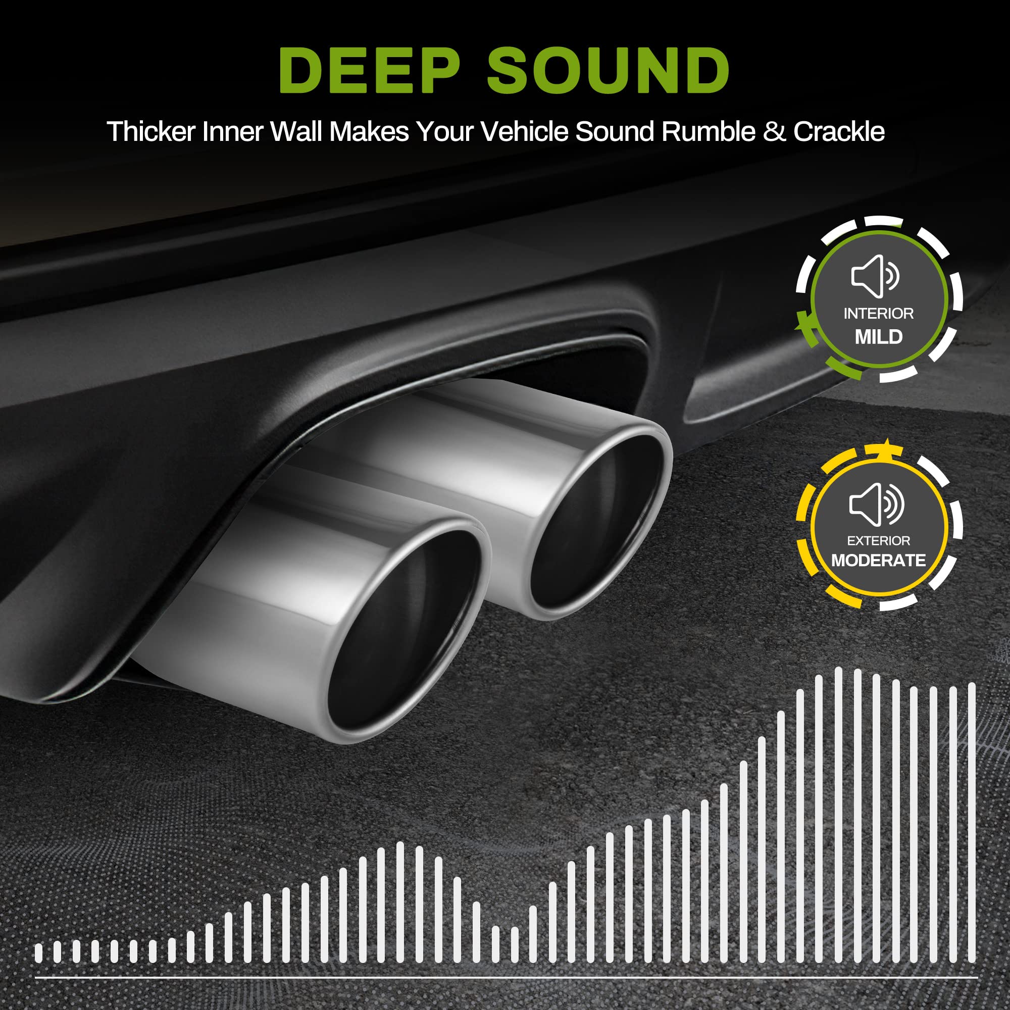 AUTOSAVER88 Adjustable 2.5 Inch Inlet Exhaust Tip, 1.0''-2.5'' Inlet 3.5'' Outlet 6'' Long, Stainless Steel Exhaust Pipe Tips fo