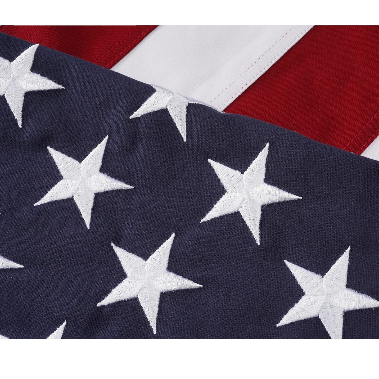 Homissor American Flag Cotton Flags 5x9.5 Made in USA Flags Embroidered Star Memorial Size Heavy Duty US Flag Sewn Stripes for I