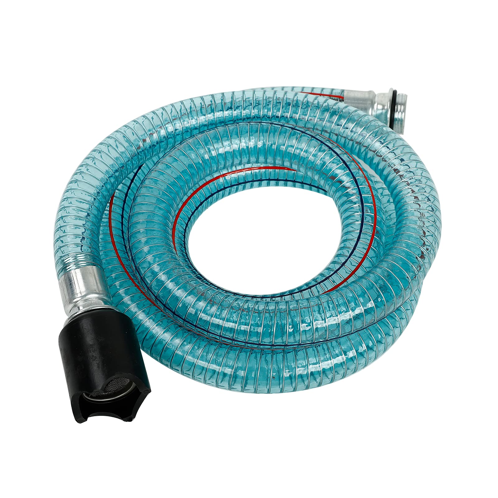 1 Inch Suction Hose For Fuel Transfer Pump With Threaded Couplings Oil Diesel Kerosene Transfer Hose Tube 6 Feet Length