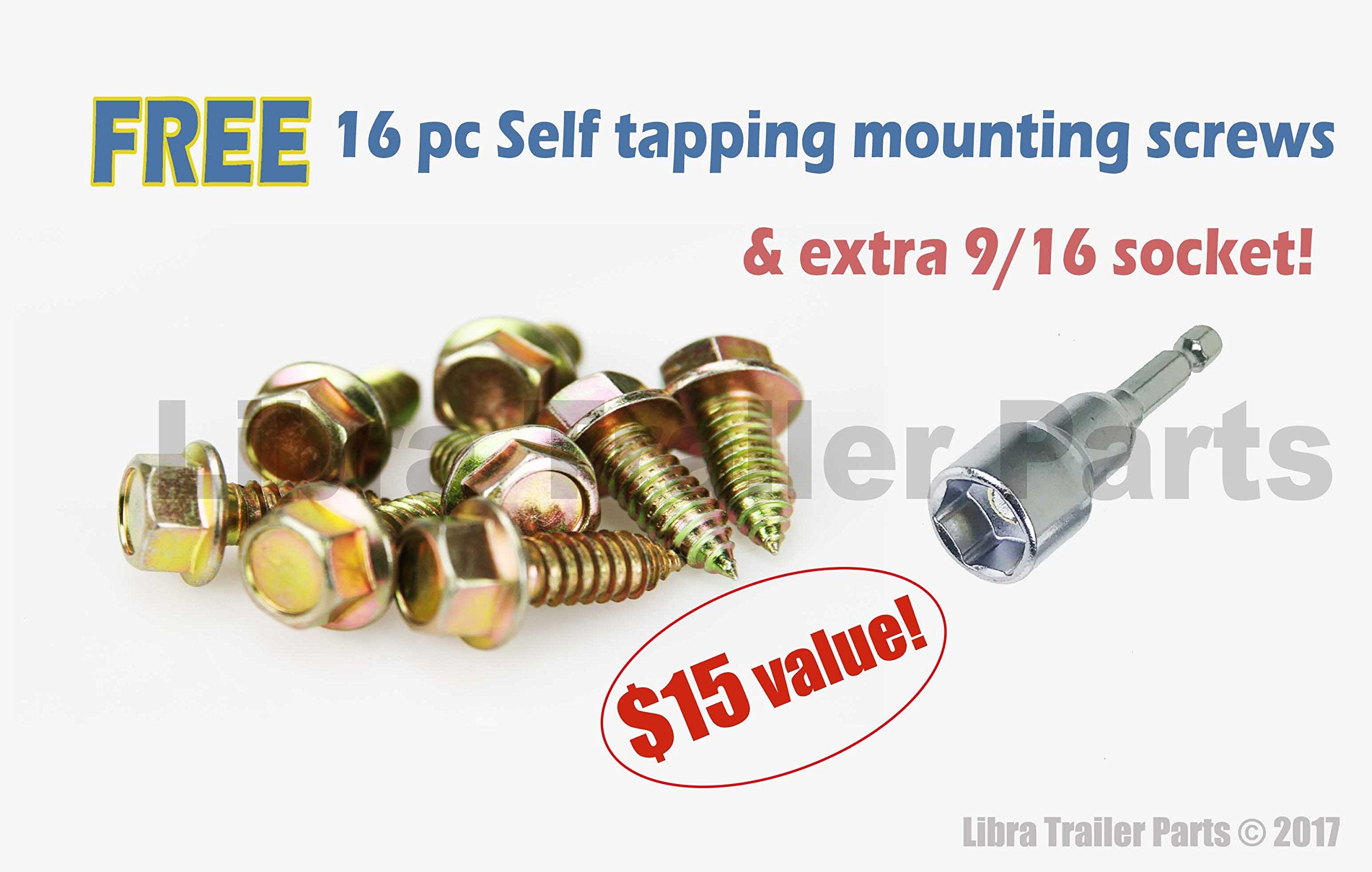 Libra Set Of 4 6000 Lb 24'' Rv Trailer Stabilizer Leveling Scissor Jacks W/Dual Power Drill Sockets & Complete Set Of Mounting H