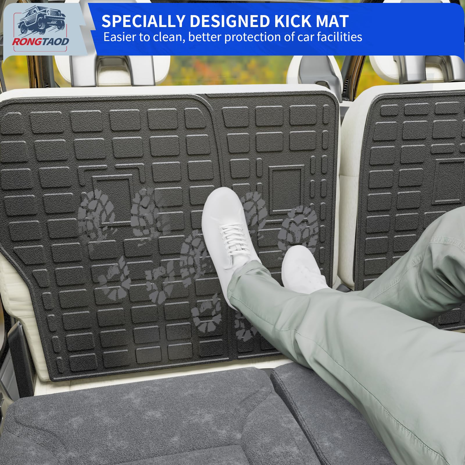 Rongtaod Trunk Mat Compatible with 2021-2025 Kia Sorento 6&7 Seats Cargo Mat Cargo Liner Trunk Liner Back Seat Cover Protector K