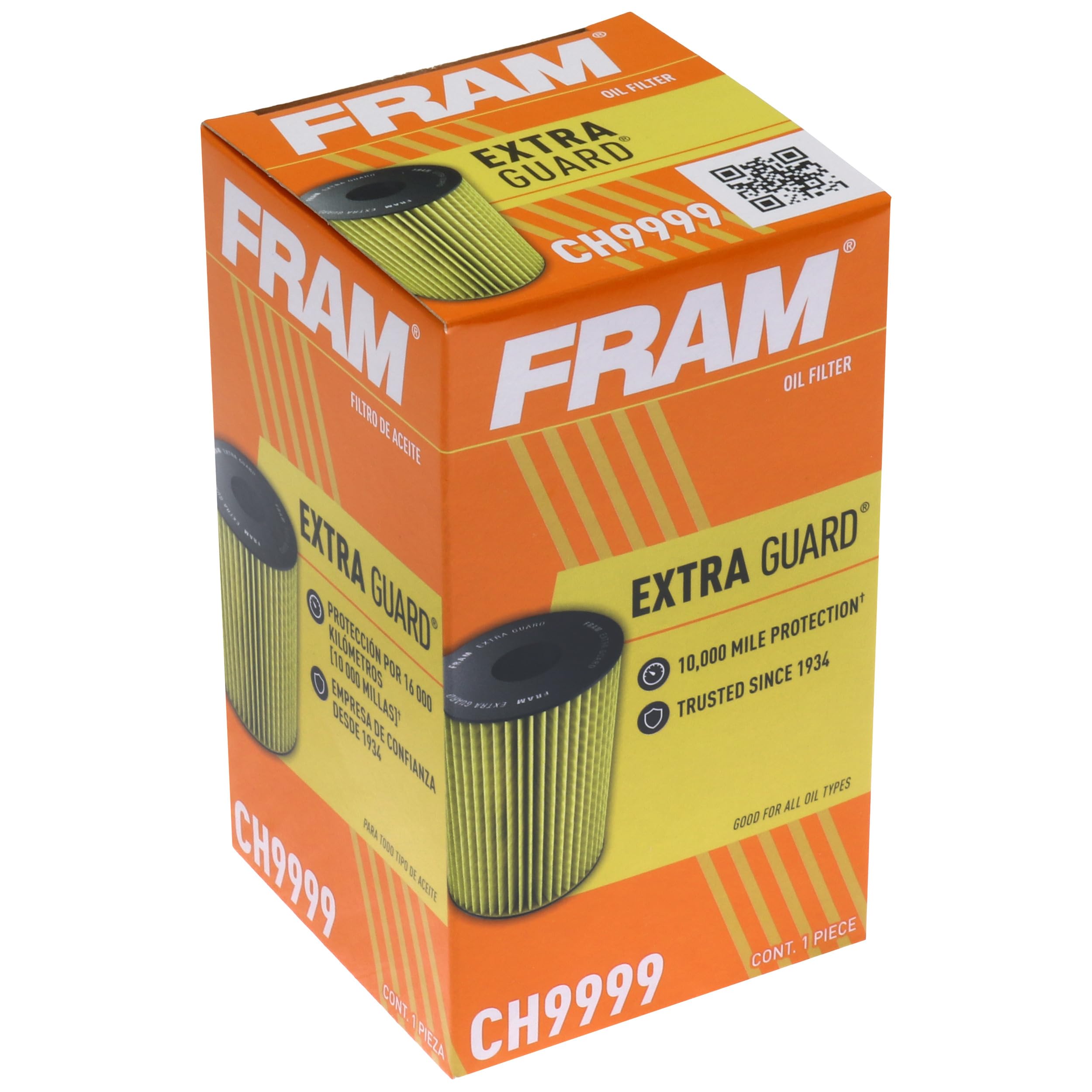 Fram Extra Guard Ch9999, 10K Mile Change Interval Cartridge Oil Filter