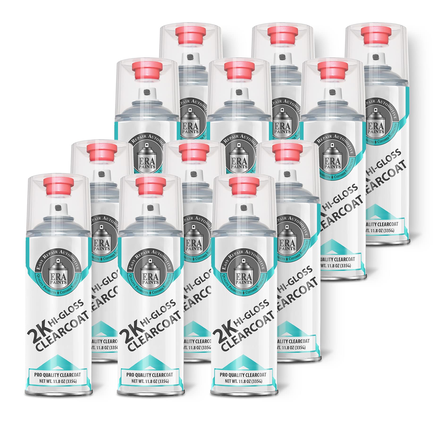 Era Paints 2K High Gloss Automotive Clear Coat Spray/Aerosol Can - Professional Quality & Finish - Easy To Use - Best Value (12