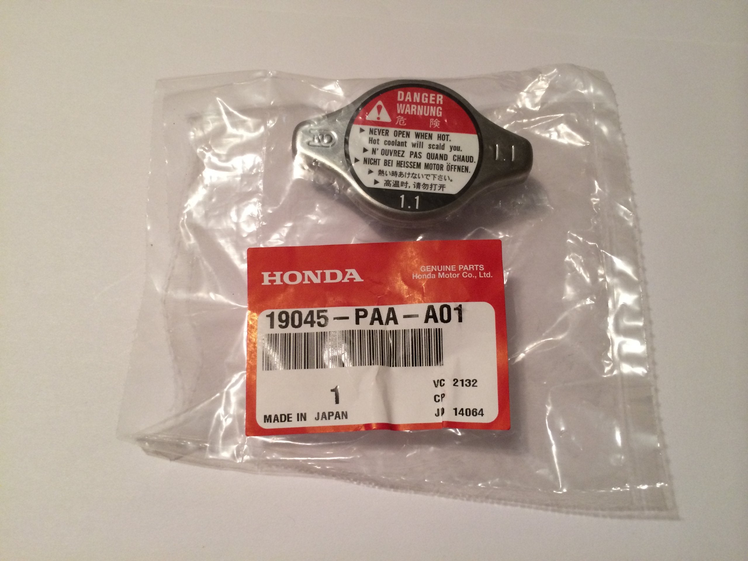 Honda Genuine 19045-Paa-A01 Radiator Cap