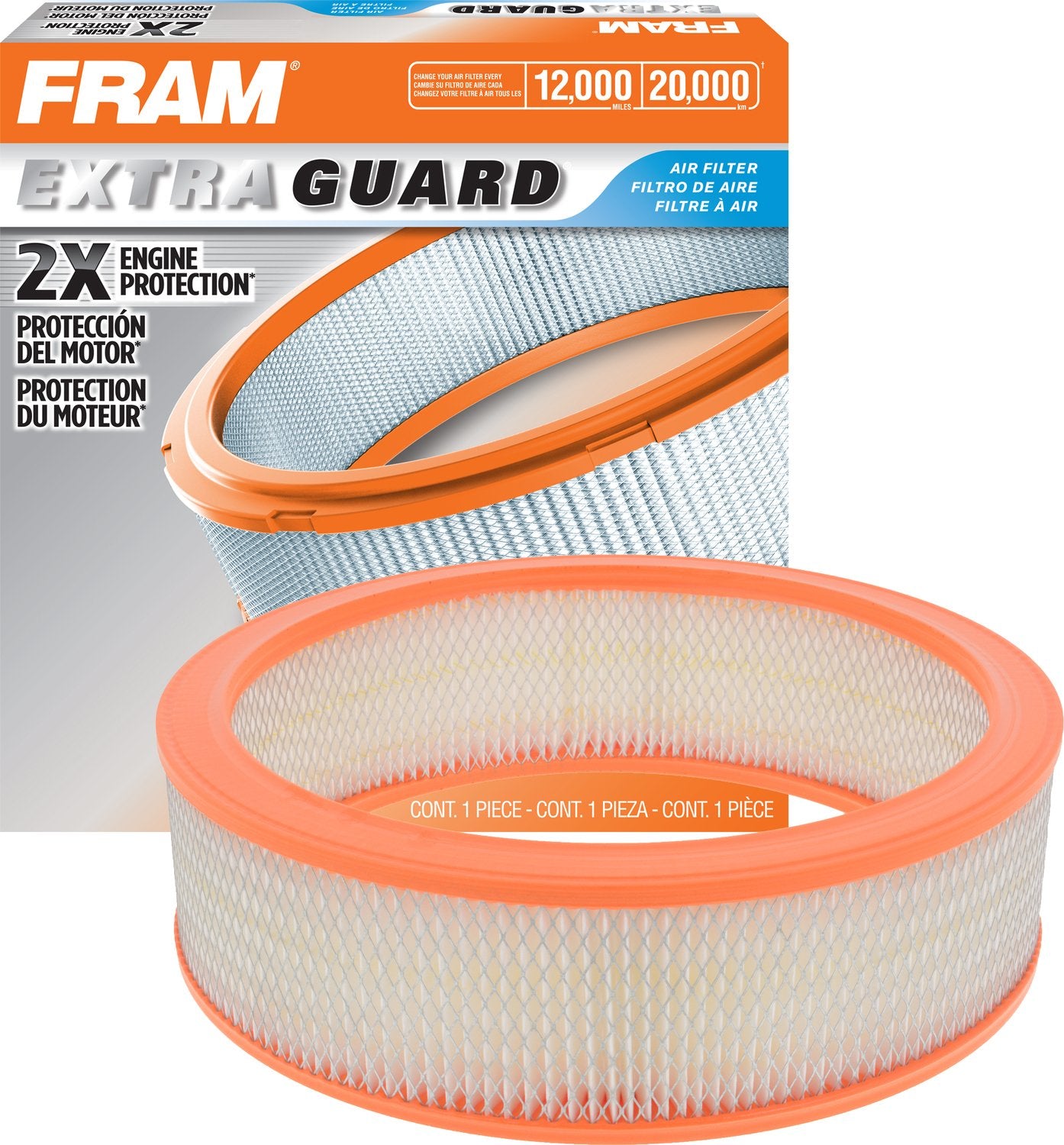 Fram Extra Guard Engine Air Filter Replacement, Easy Install W/Advanced Engine Protection And Optimal Performance, Ca3492 For Select Buick, Cadillac, Chevrolet, Gmc And Oldsmobile Vehicles