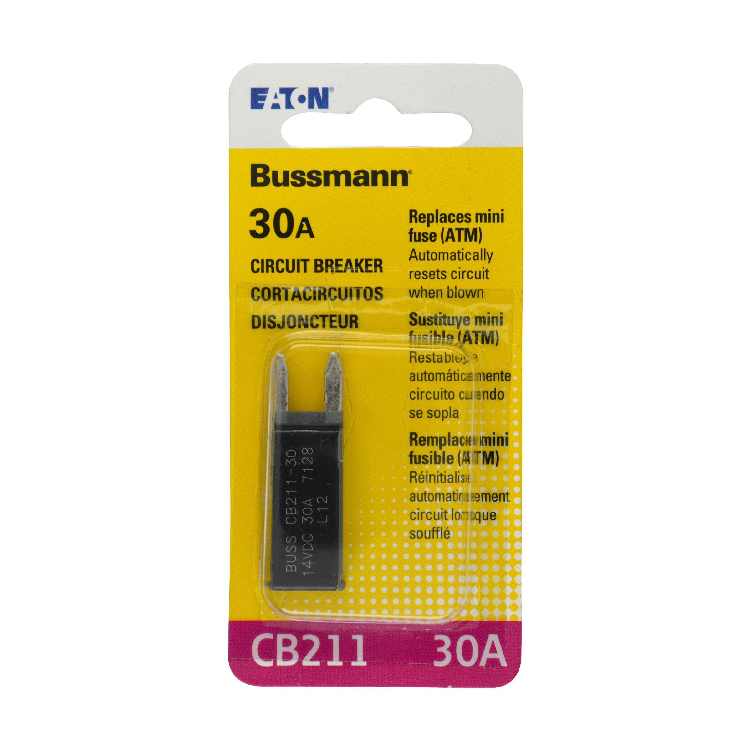Bussmann (Bp/Cb211-30-Rp) 30 Amp Type-I Atm Mini Circuit Breaker