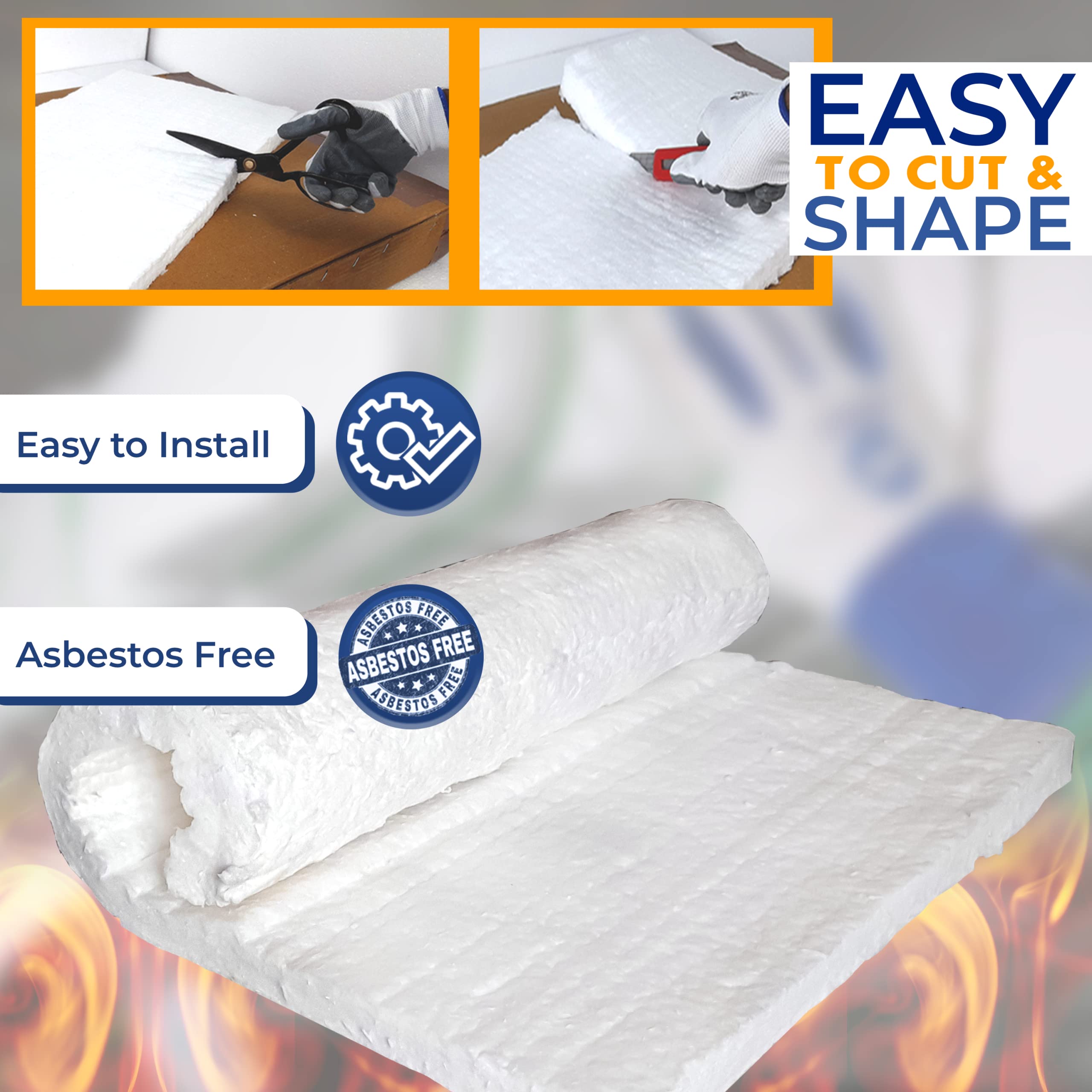 Ceramic Muffler Packing Exhaust Muffler Packing Kits Universal Muffler Repacking Mat For 2-Stroke 4-Stroke Motorcycle Atv Dirt B