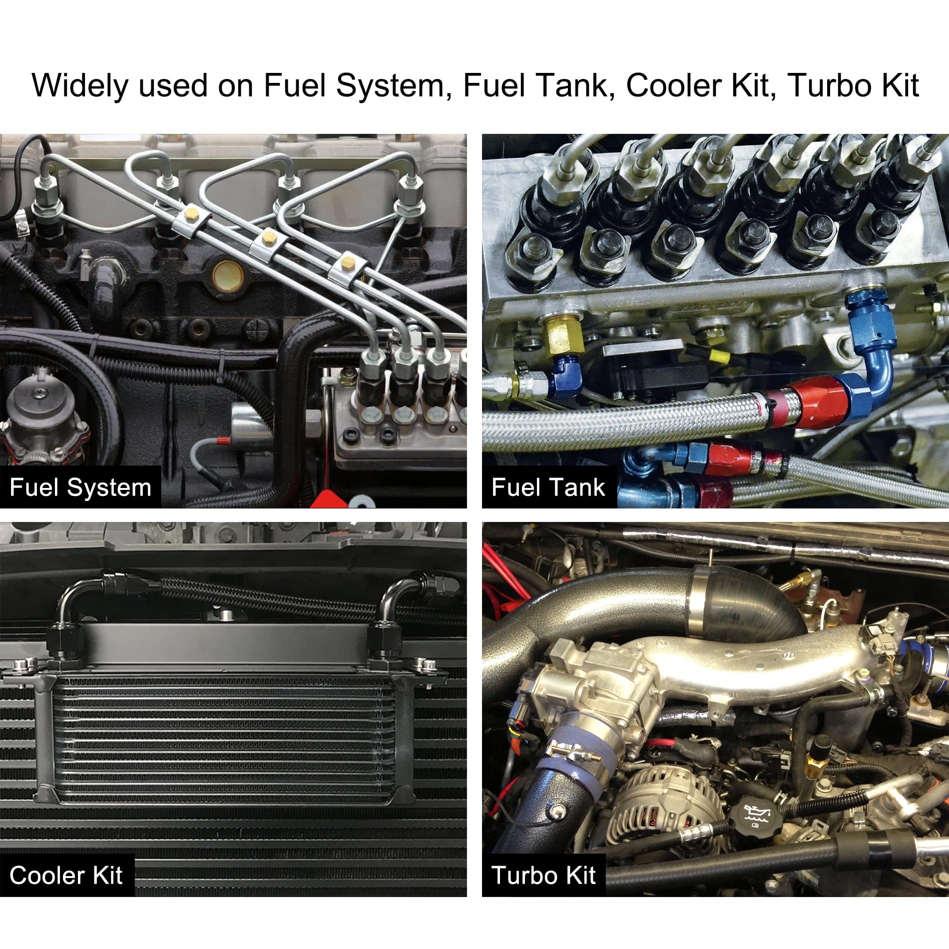 Evil Energy 6An To 1/2'' Npt Male 90 Degree Fitting Adapter Aluminum