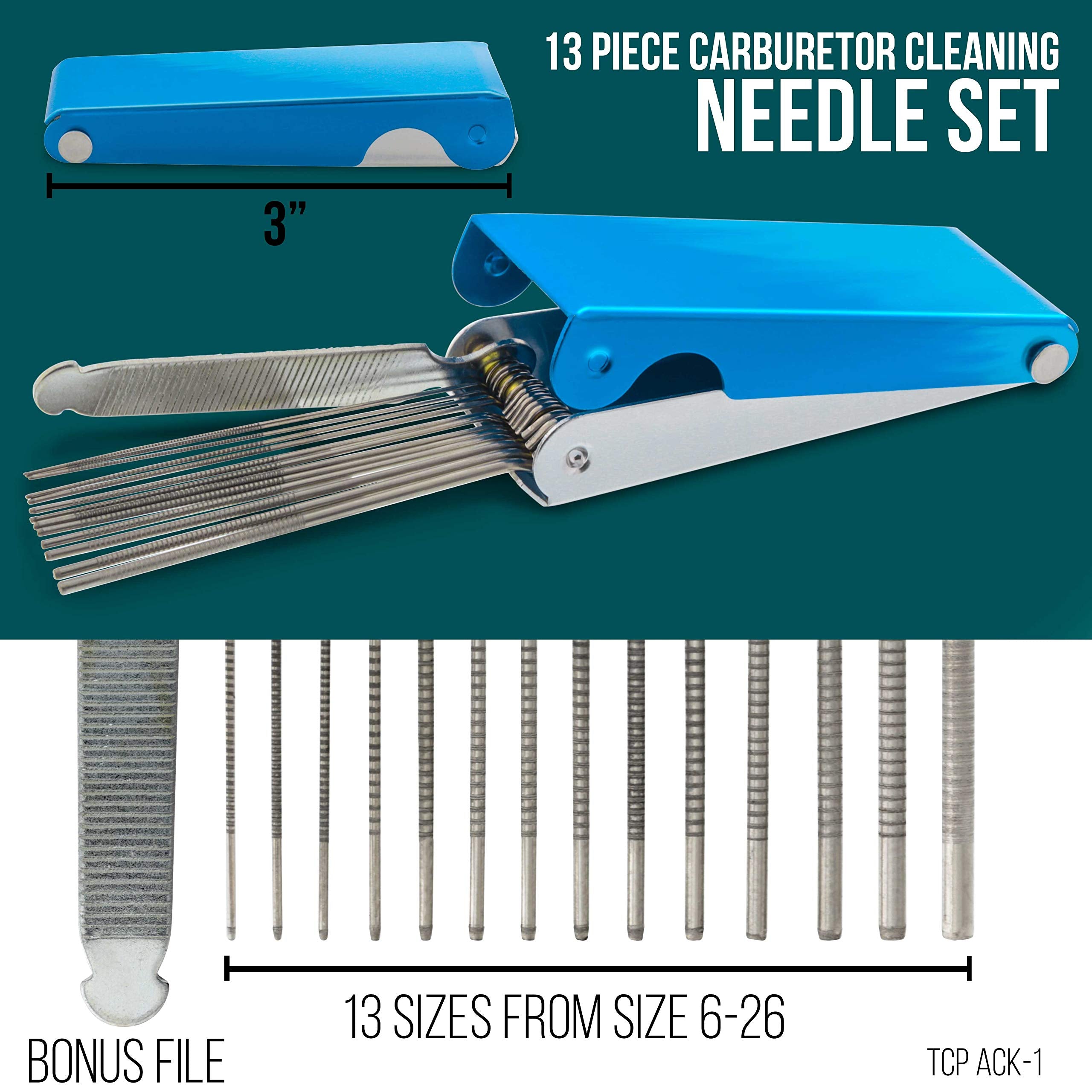 Tcp Global Carburetor, Airbrush, Spray Gun 25 Piece Needle And Brush Cleaning Tool Set Kit - 18 Wire Needles, 5 Brushes, 1 Sharp Pick - Carb Cabon Jet Cleaner, Remove Nozzle Paint, Dirt, Tattoo Tube