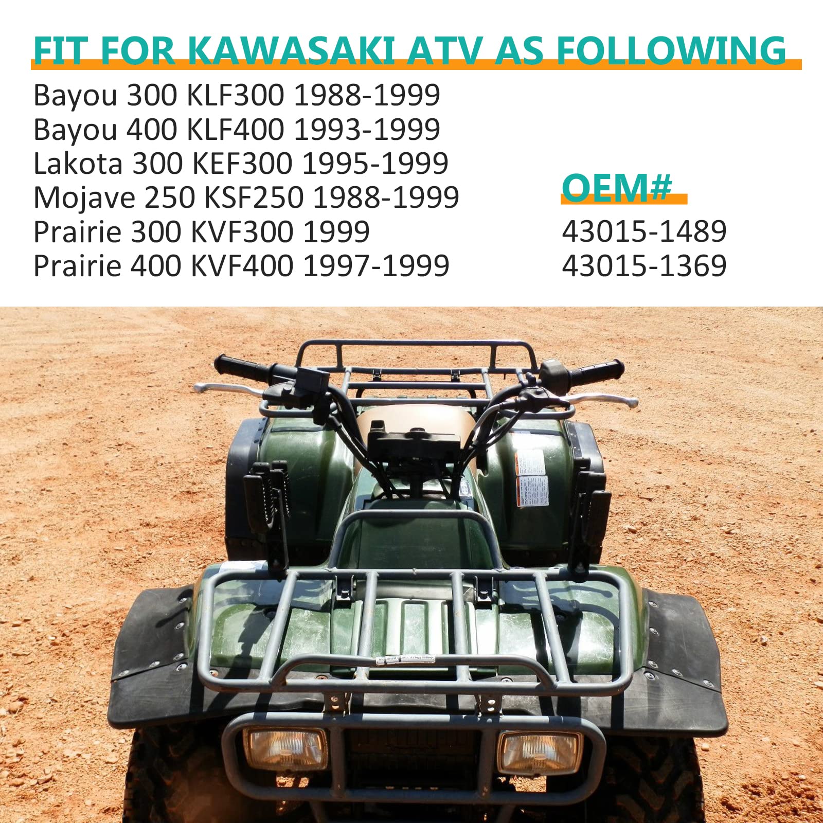 Front Right Brake Master Cylinder for Kawasaki Bayou 300 400 Lakota 300 Mojave 250 Prairie 300 400 KLF300 KLF400 KEF300 KSF250 K