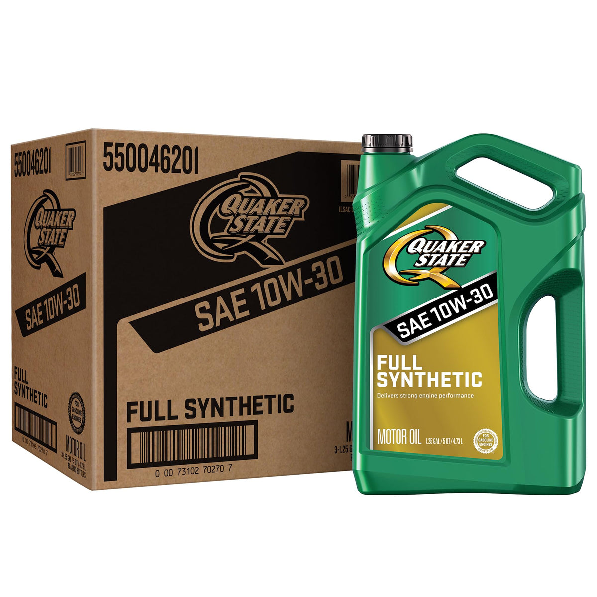 Quaker State Full Synthetic 10W-30 Motor Oil, 5 Quart (3 Pack)