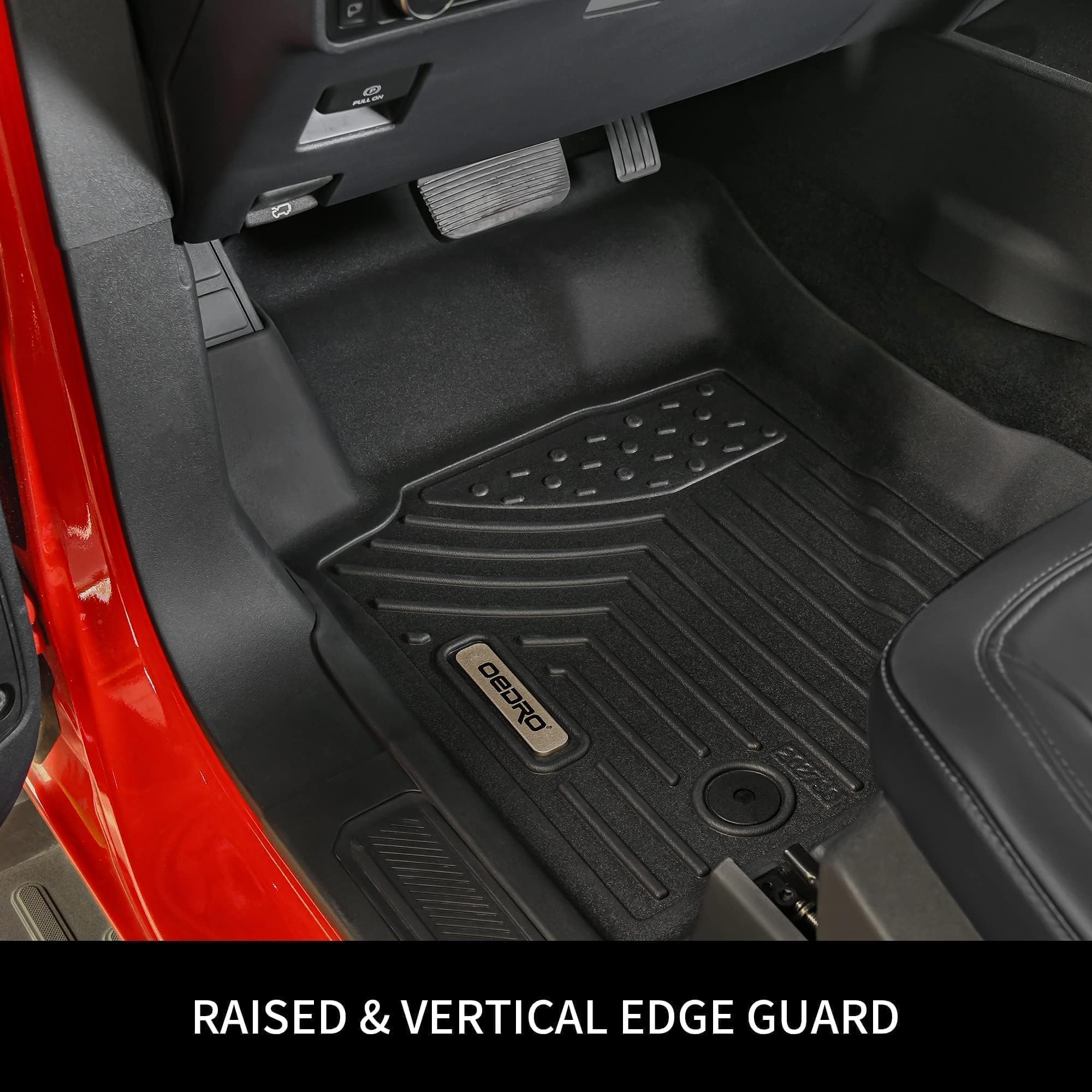 Oedro Floor Mats & Cargo Liner Fit For 2021-2024 Jeep Grand Cherokee L (Only For 6 Seat), Tpe All Weather Custom Fit 3 Row Floor