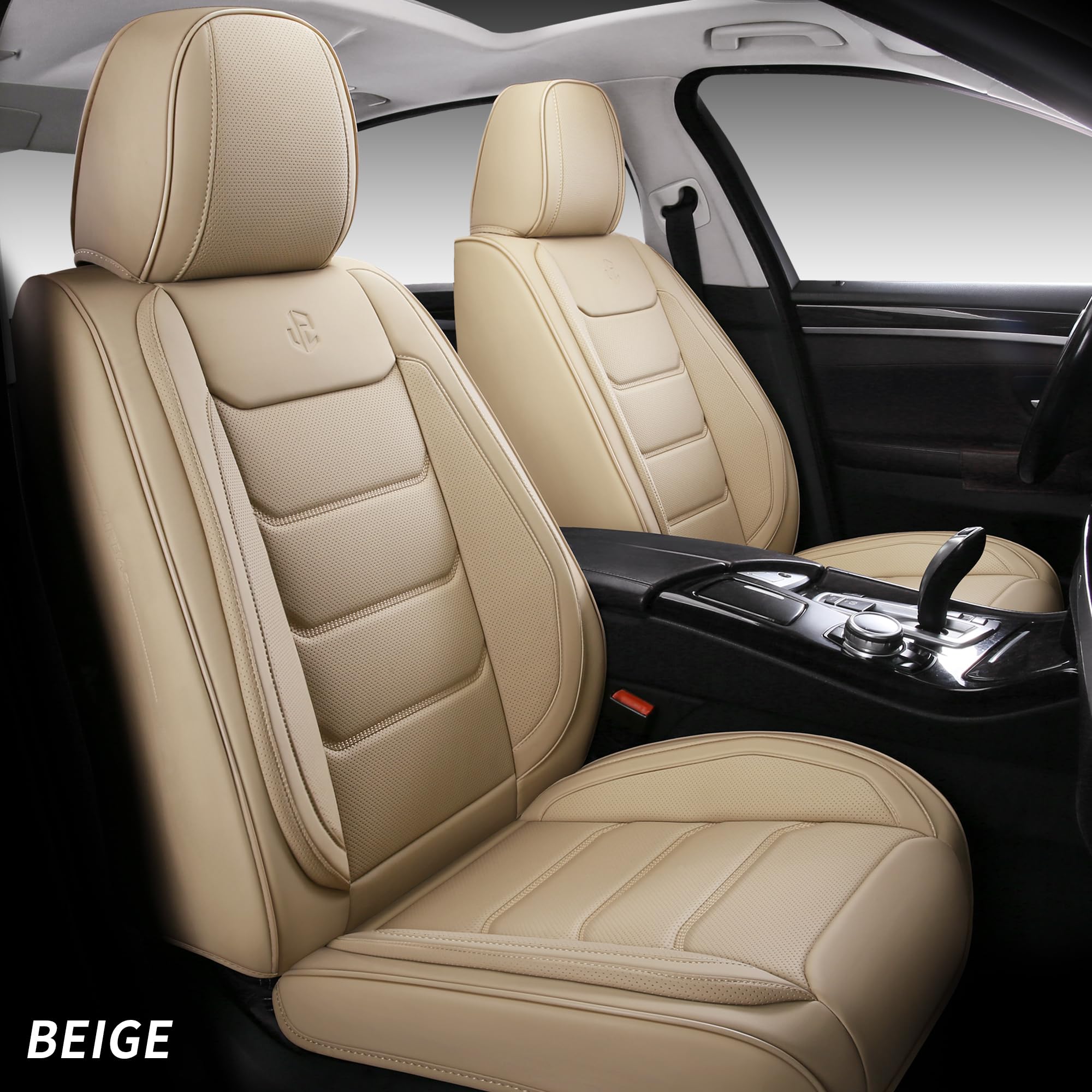 Isen-Coverauto Full Coverage Faux Leather Car Seat Covers,Automotive Seat Covers For Cars,Suvs Pick-Up Truck, Car Seat Cushion,