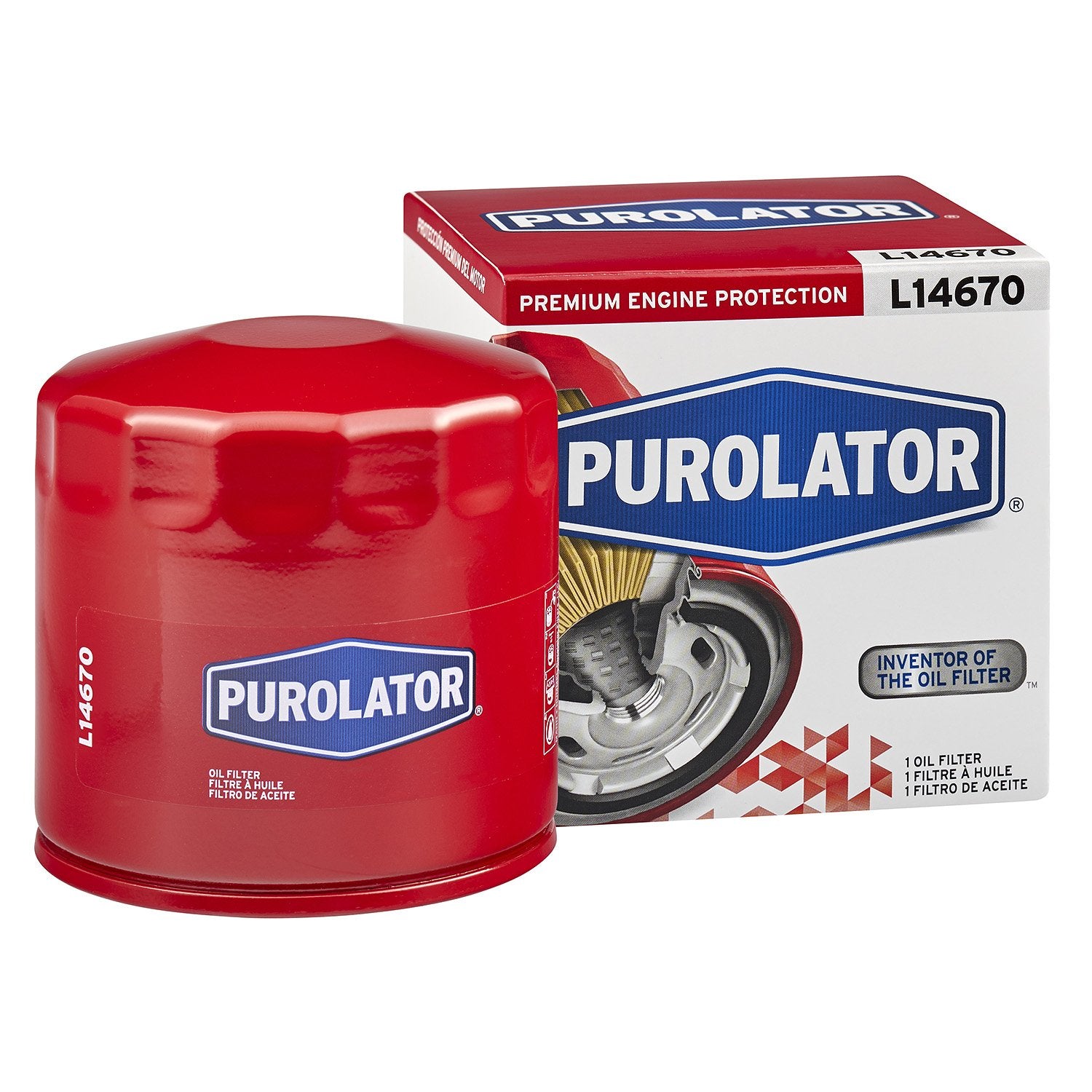 Purolator L14670 Premium Engine Protection Spin On Oil Filter Compatible With Dodge Ram 1500, Dakota, Grand Caravan, Durango, Je