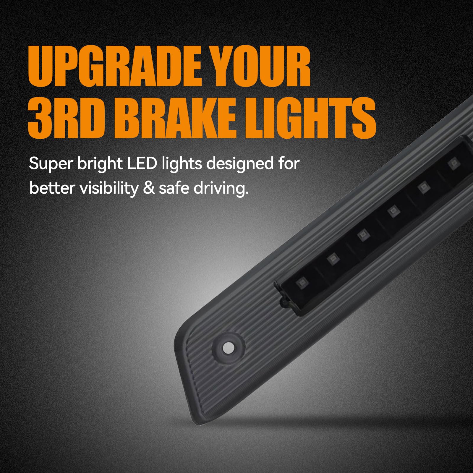 Cxdar Third 3Rd Brake Light Led For 2008-2012 Jeep Liberty, High Mount Rear Brake Lights Assembly For 08-12 Liberty, Waterproof