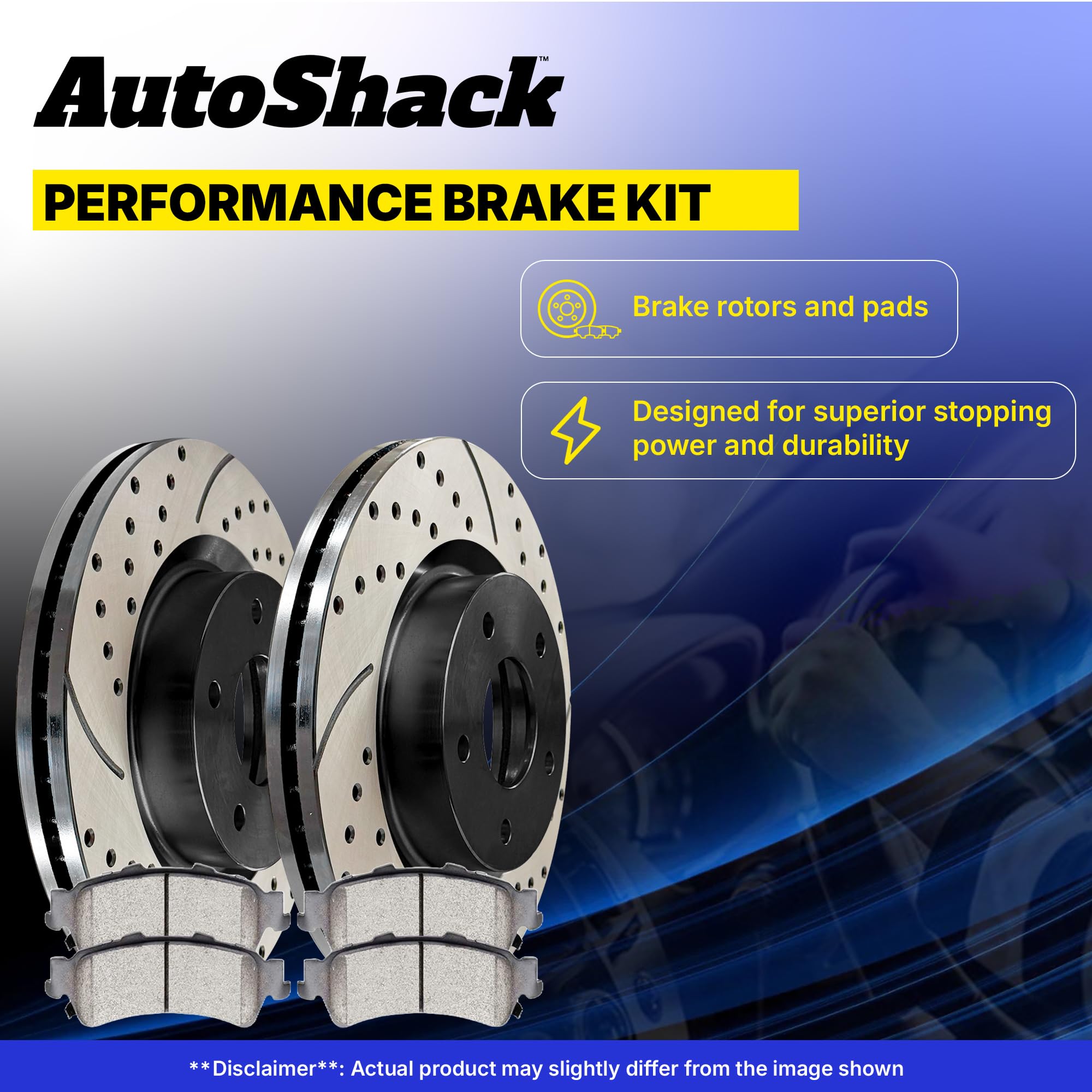 Autoshack Front And Rear Drilled Slotted Brake Kit Rotors Black And Ceramic Pads Set Of 4 Replacement For Chevrolet Silverado 1500 Tahoe Suburban 1500 Avalanche Gmc Sierra 1500 Yukon V8 Scd1092Pr65099