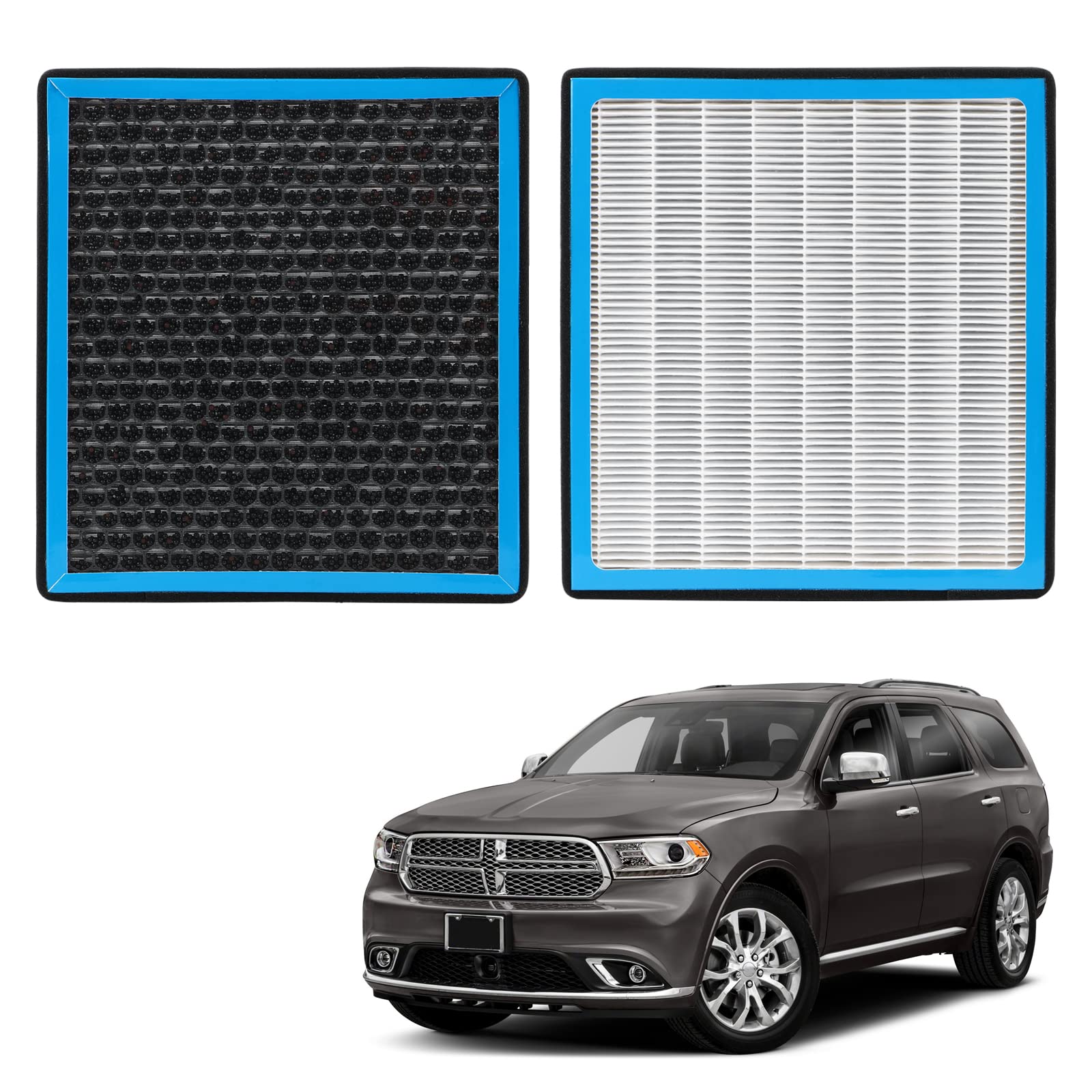 1*Hepa Cabin Air Filter Replacement 6040C Compatible With Dodge Durango,Jeep Grand Cherokee 2011 2012 2013 2014 2015 2016 2017 2
