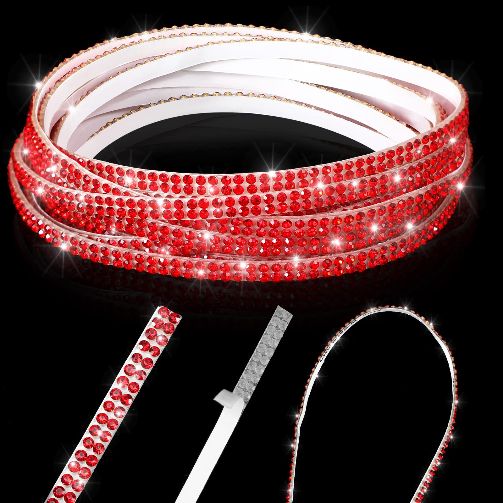 Bling Car Trim Self Adhesive Bling Car Interior Exterior Accessories Car Accessories For Women Car Dashboard Decorations Rhinest