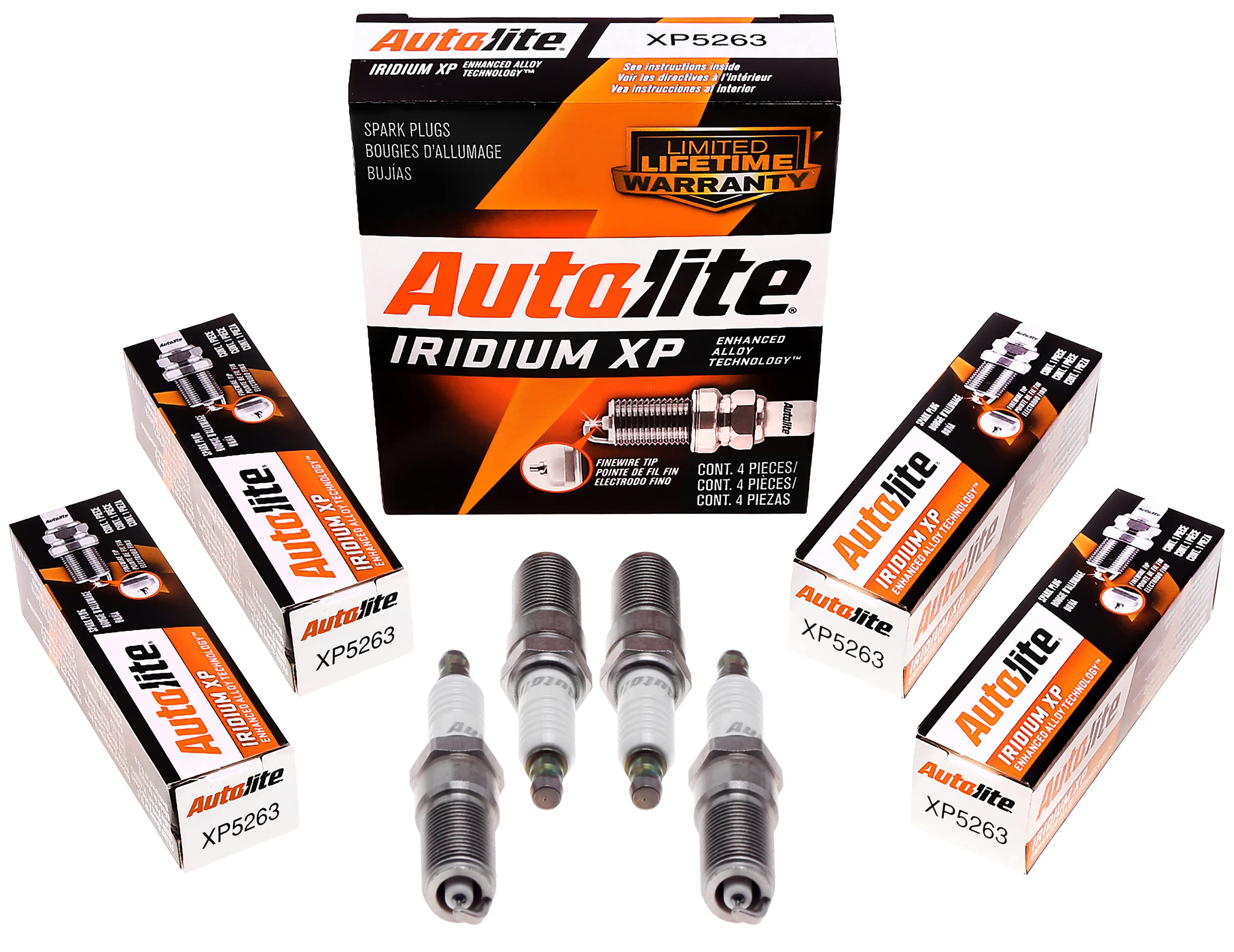 Autolite Iridium Xp Automotive Replacement Spark Plugs, Xp5263 (4 Pack)