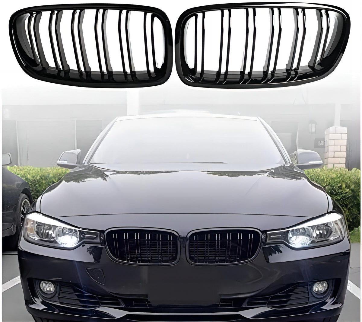 Zealhot F30 Grill - Front Kidney Grille Black Grill For 2012-2018 Bmw 3 Series F30 F31 320I 328I 328D 330E 330I 335I 340I 328I (