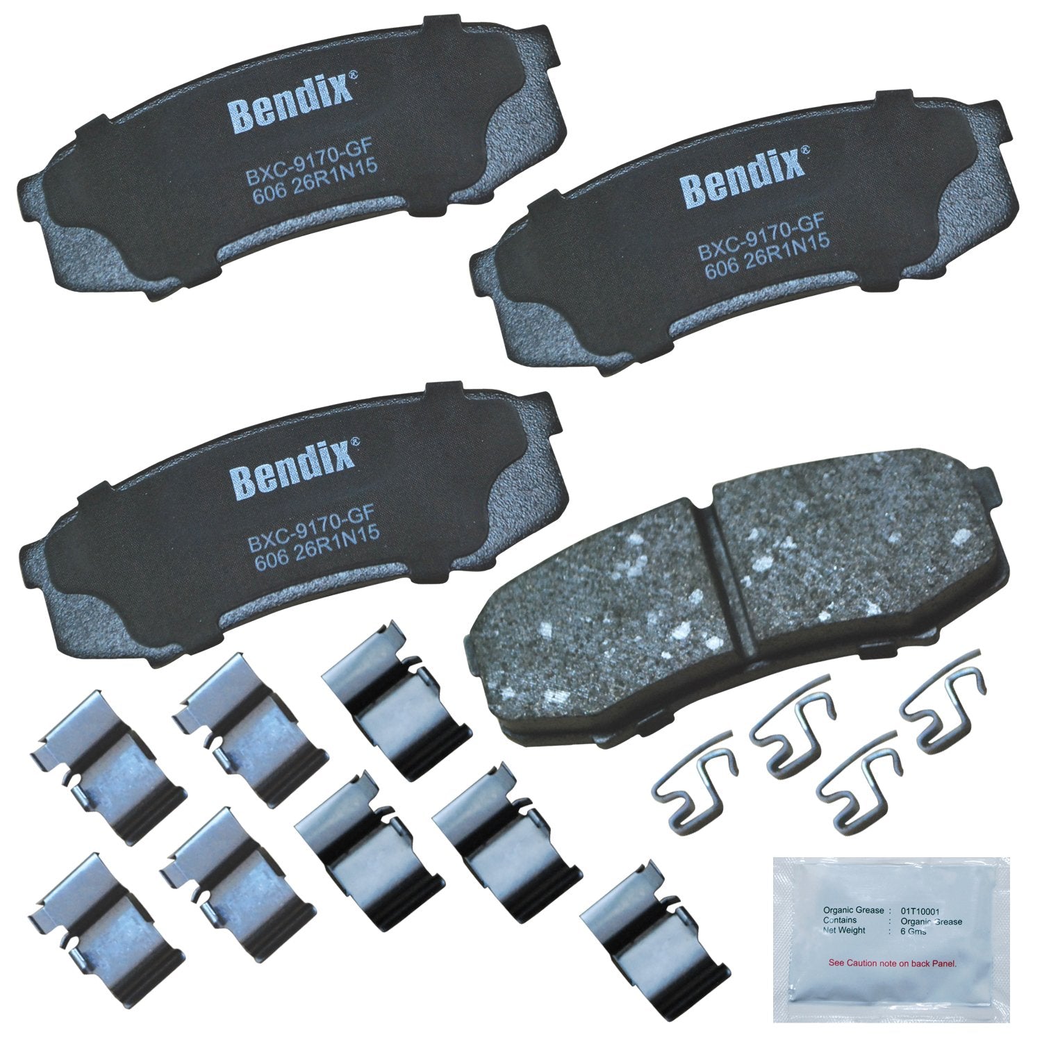 Bendix Priority1 Cfc606 Ceramic Rear Brake Pads For Select Models Lexus Gx460, Gx470, Lx450, Mitsubishi Montero, Montero Sport, 