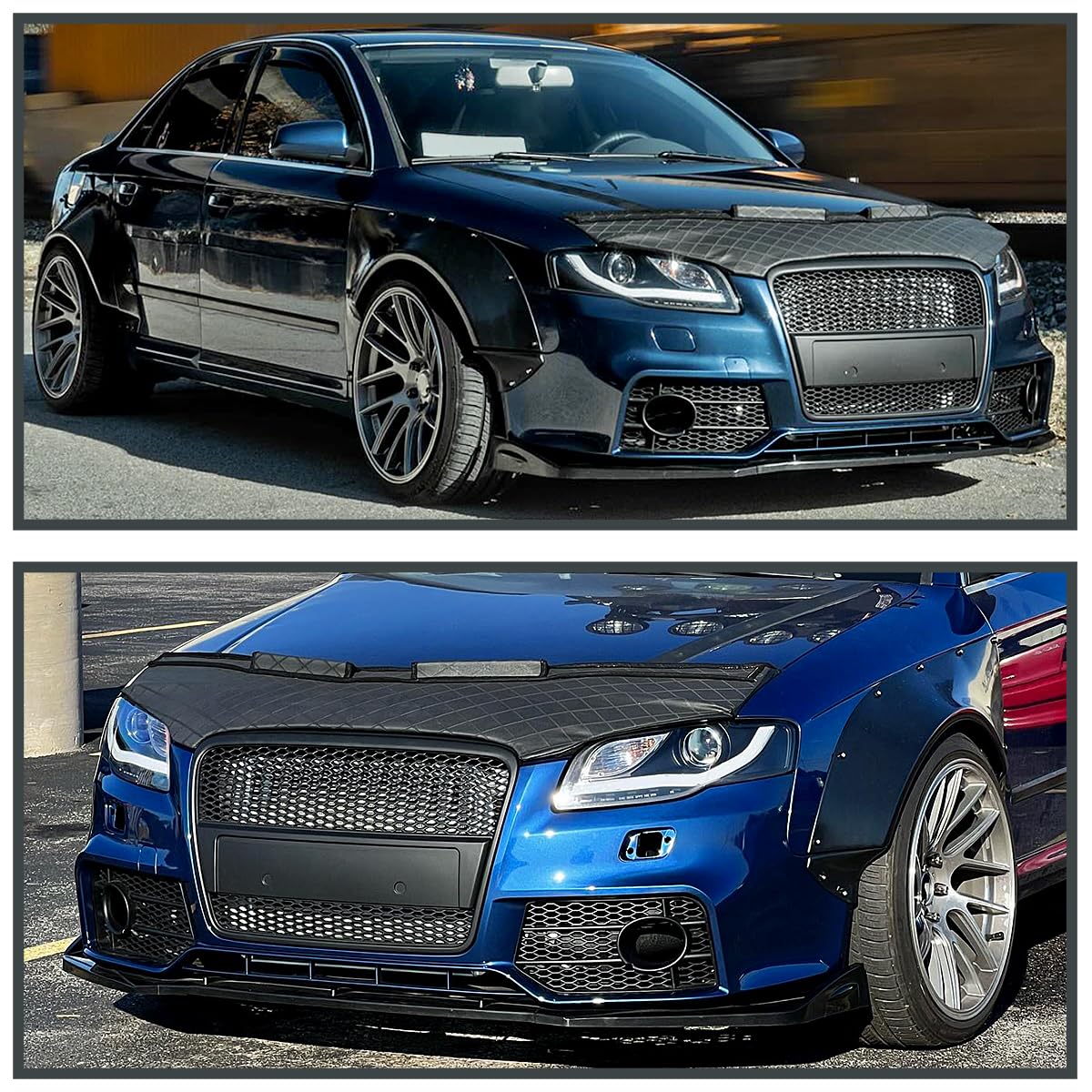 Spec-D Tuning Led Black Projector Headlights Compatible With 2006-2008 Audi A4 All, Left + Right Pair Headlamps Assembly