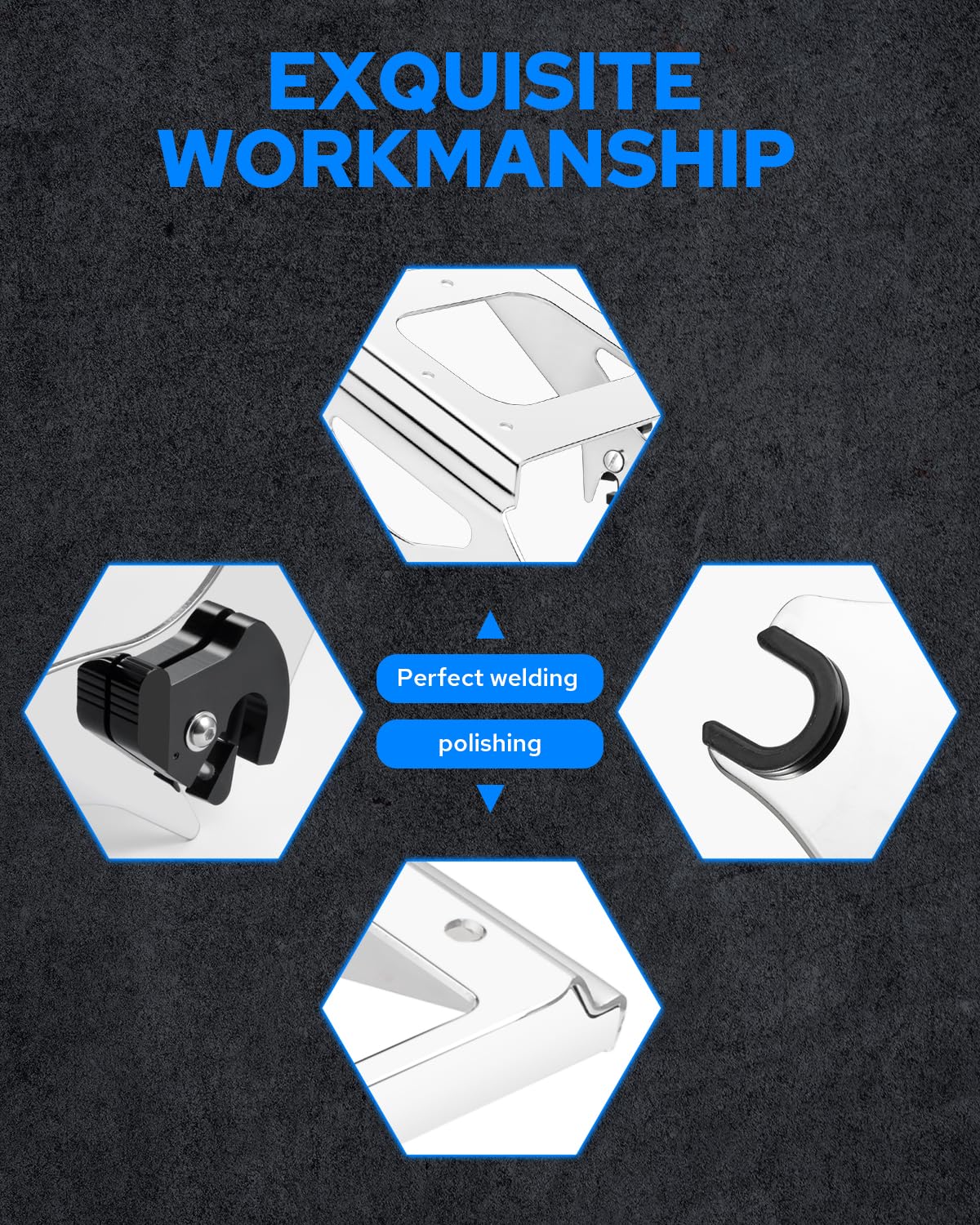 Benlari Chrome Detachable Trunk Mount 2-Up Tour Pack Mount Rack Compatible For Harley Davidson Touring Street Glide Road King Road Glide Electra Glide 2009-2013 2010 2011 2012