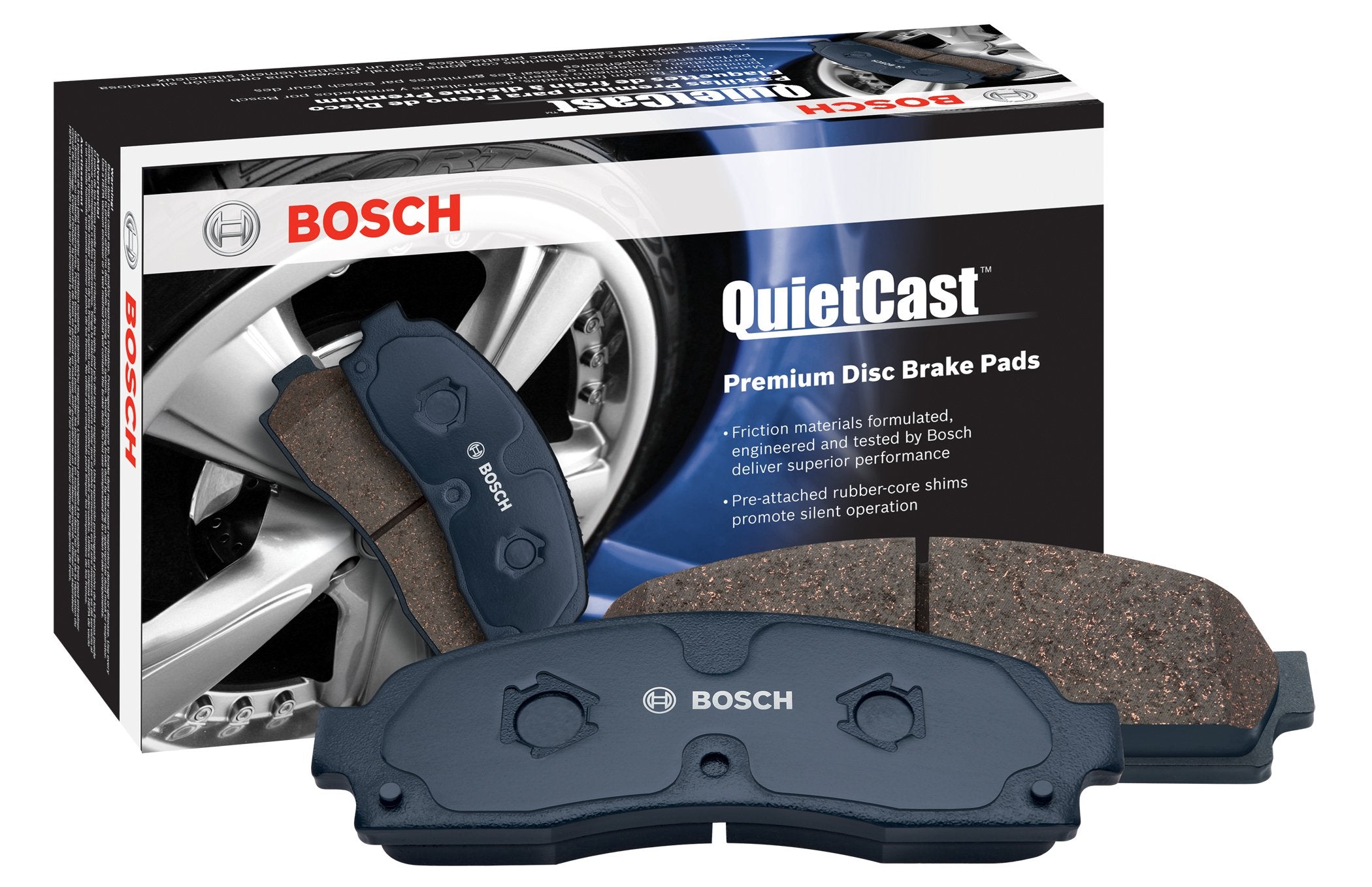 BOSCH BC898 QuietCast Premium Ceramic Disc Brake Pad Set - Compatible with Select Dodge Ram 1500; REAR