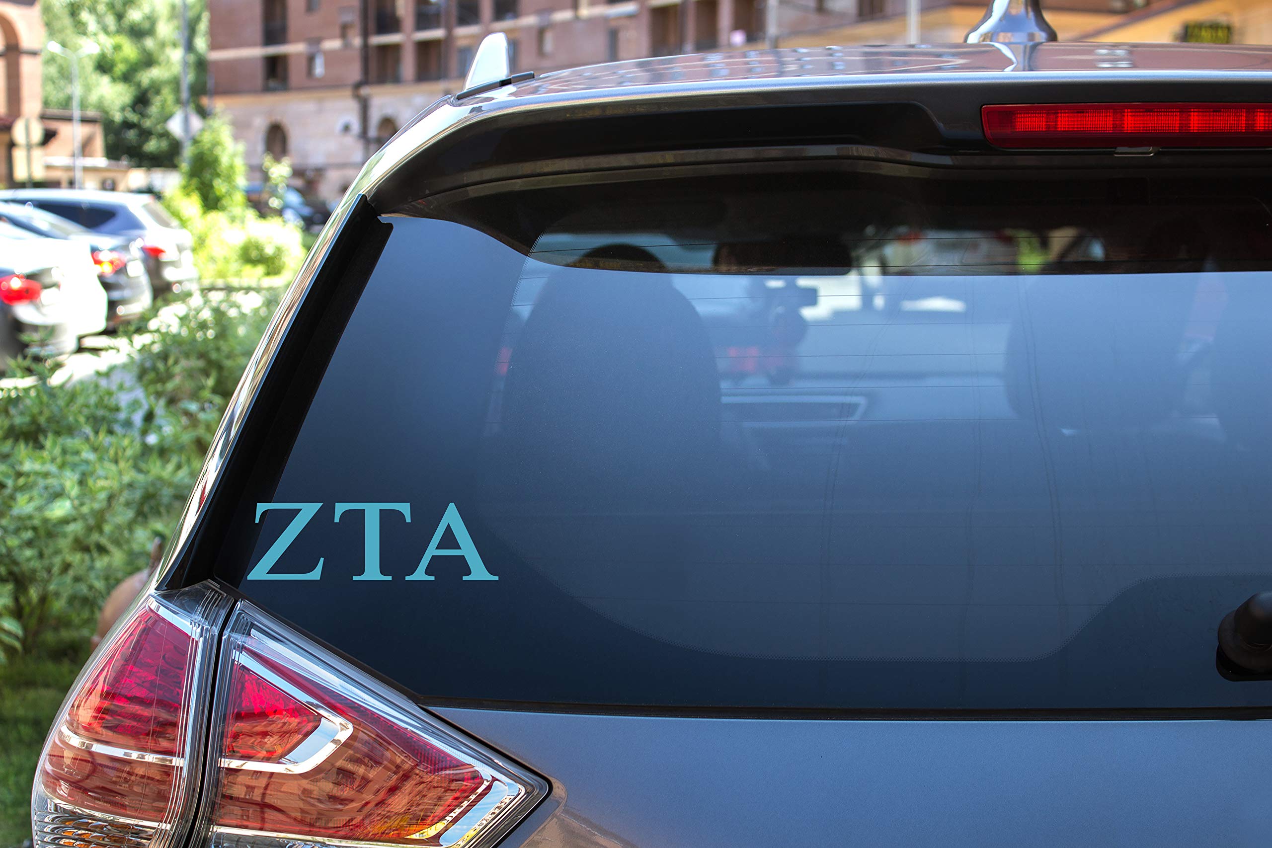 Pro-Graphx Zeta Tau Alpha Greek Sorority Sticker Decal, 2.5 Inches Tall, Sky Blue