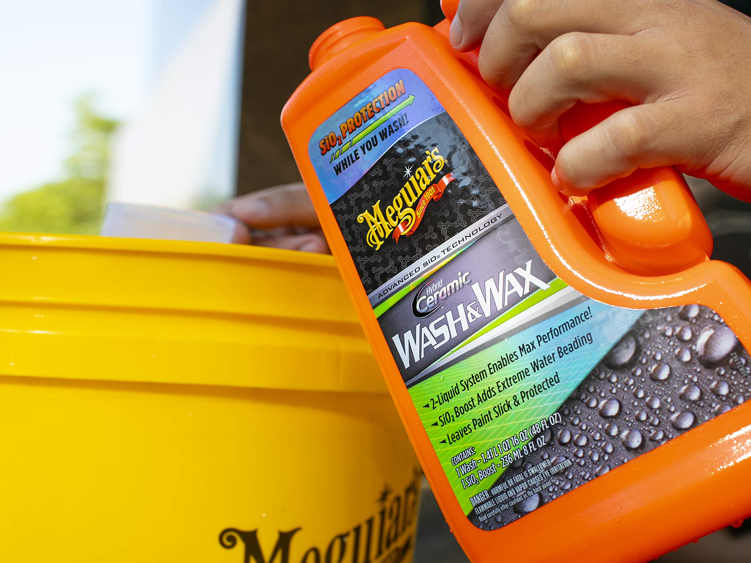 Meguiar'S Hybrid Ceramic Wash & Wax - 48 Oz Wash With 8 Oz Sio2 Boost
